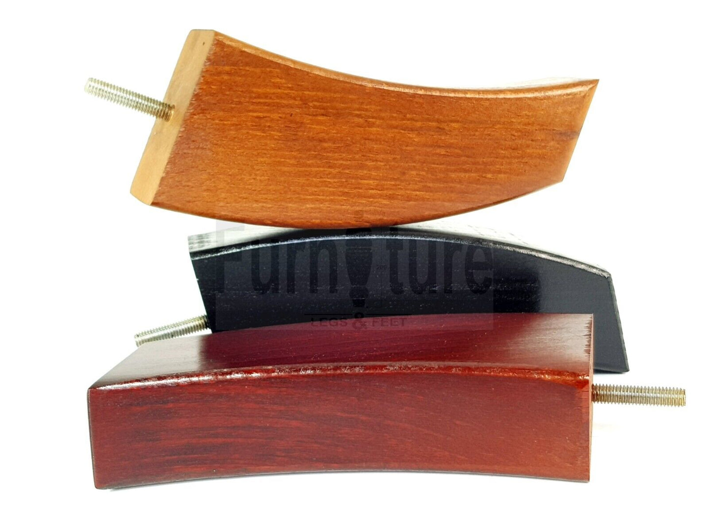 SET OF 4 WOODEN FURNITURE FEET 175mm HIGH REPLACEMENT SOFA LEGS 8mm Thread