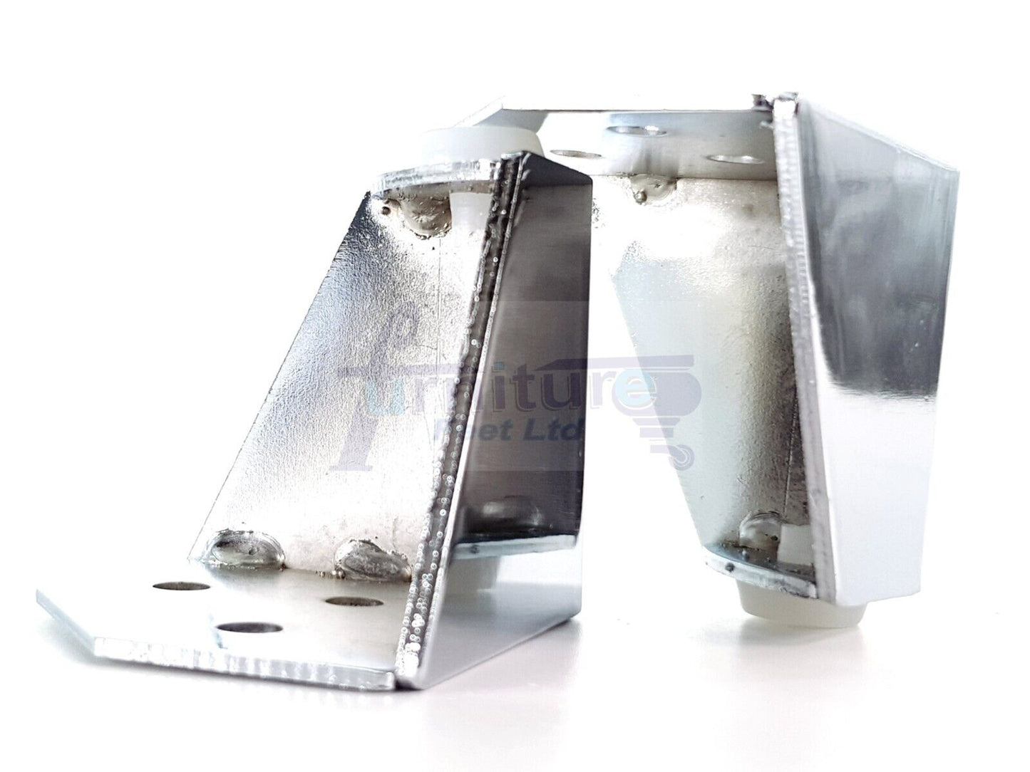 4 Metal Furniture Legs 60mm High Chrome Corner Feet Sofa Chair Beds Cabinets