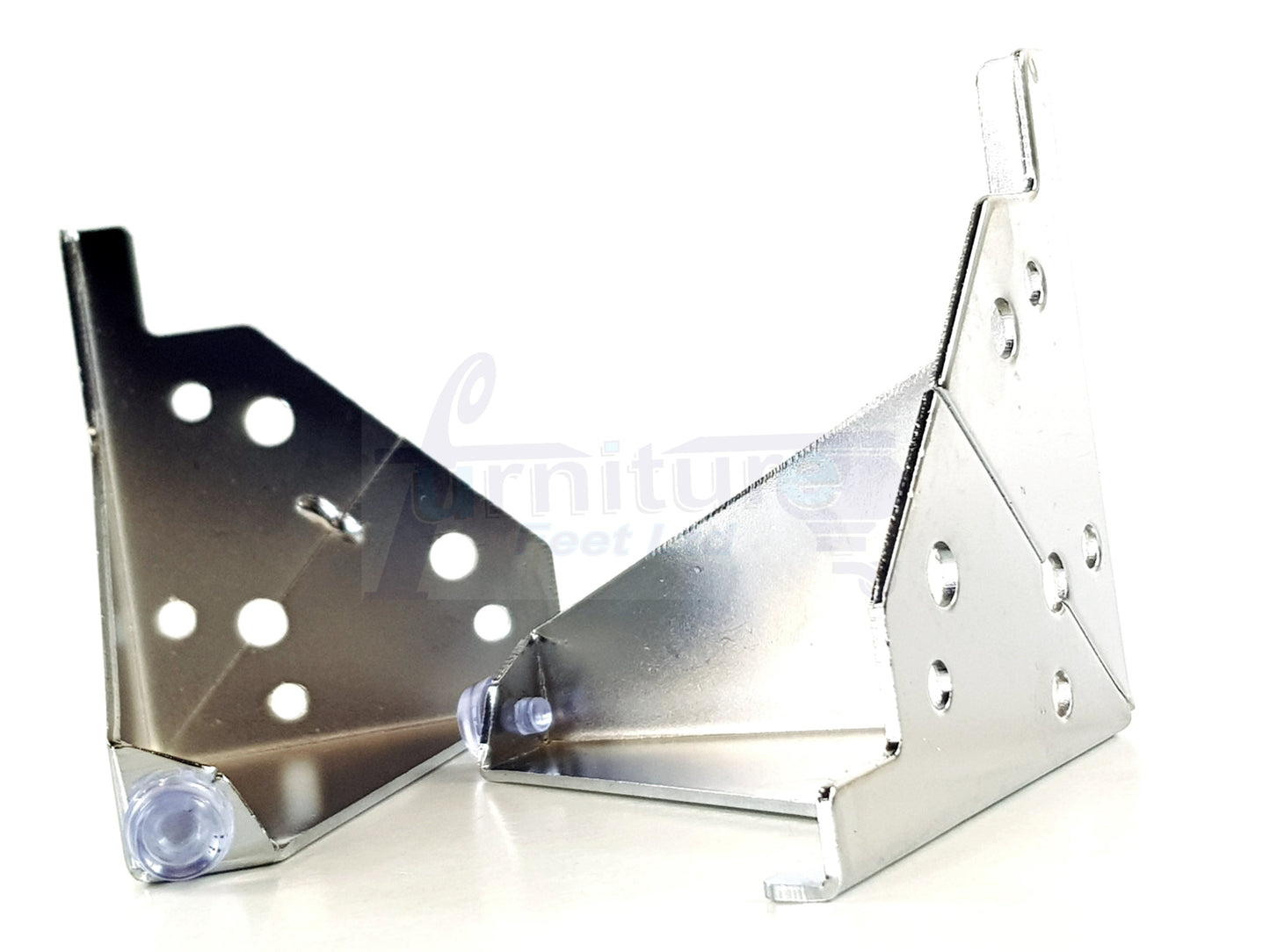 4 Chrome Metal Furniture Legs 100mm High Feet Sofa Chair Cabinets Beds Stools Fix With Screws