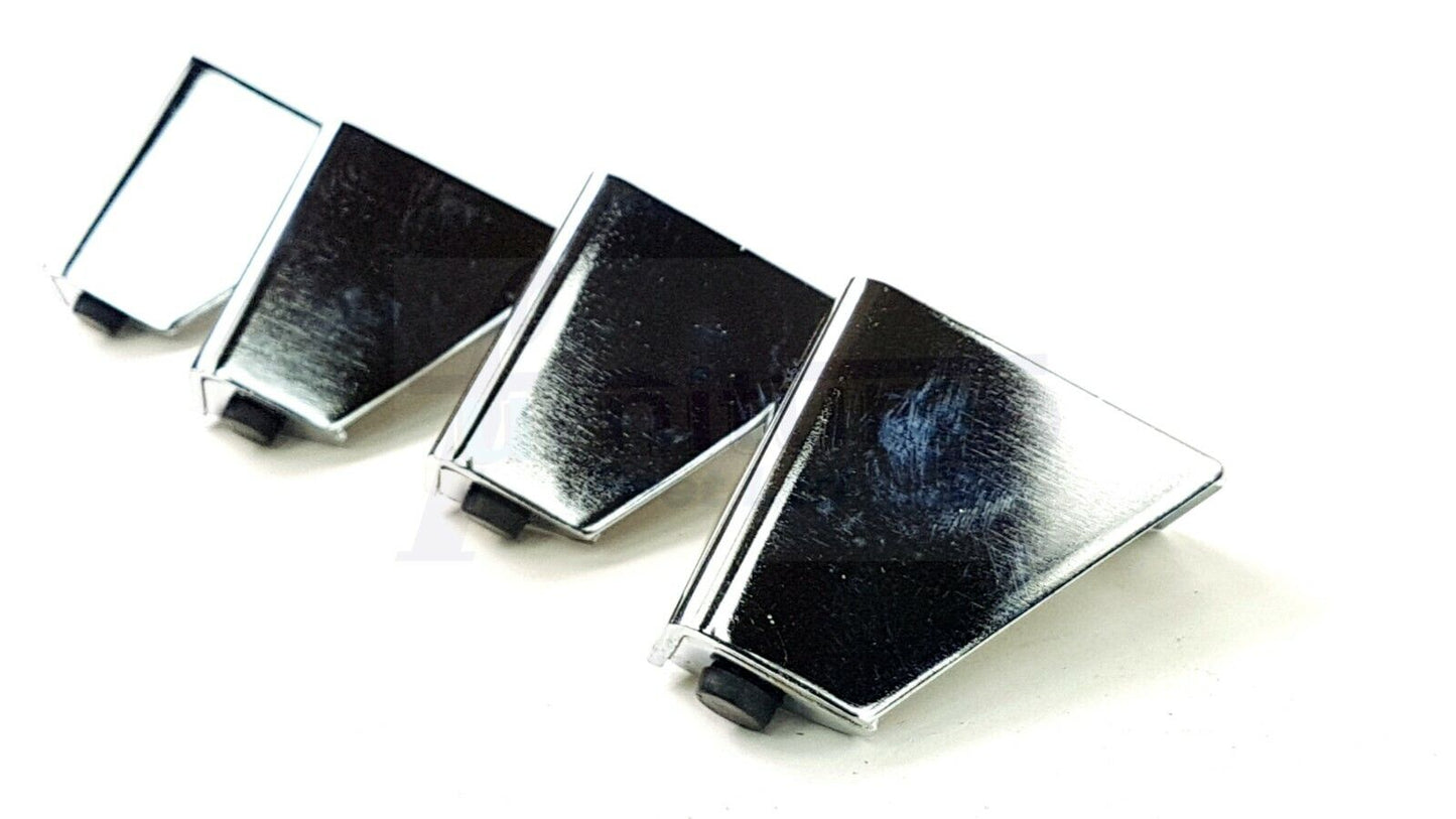 4 Metal Furniture Legs 60mm High Chrome Corner Feet Sofa Chair Beds Cabinets
