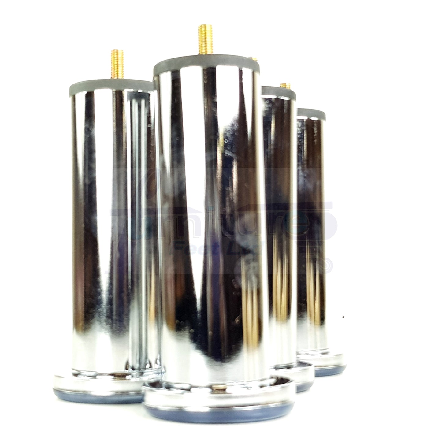 Metal Furniture Feet Chrome Replacement Metal Legs M8 Set of 4