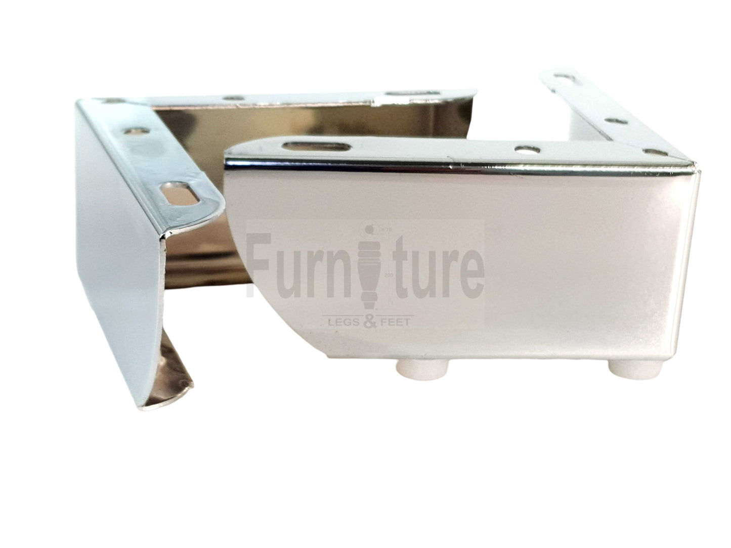 4 Chrome Furniture Legs Metal Feet 50mm High Sofa Chair Cabinets Stools Beds
