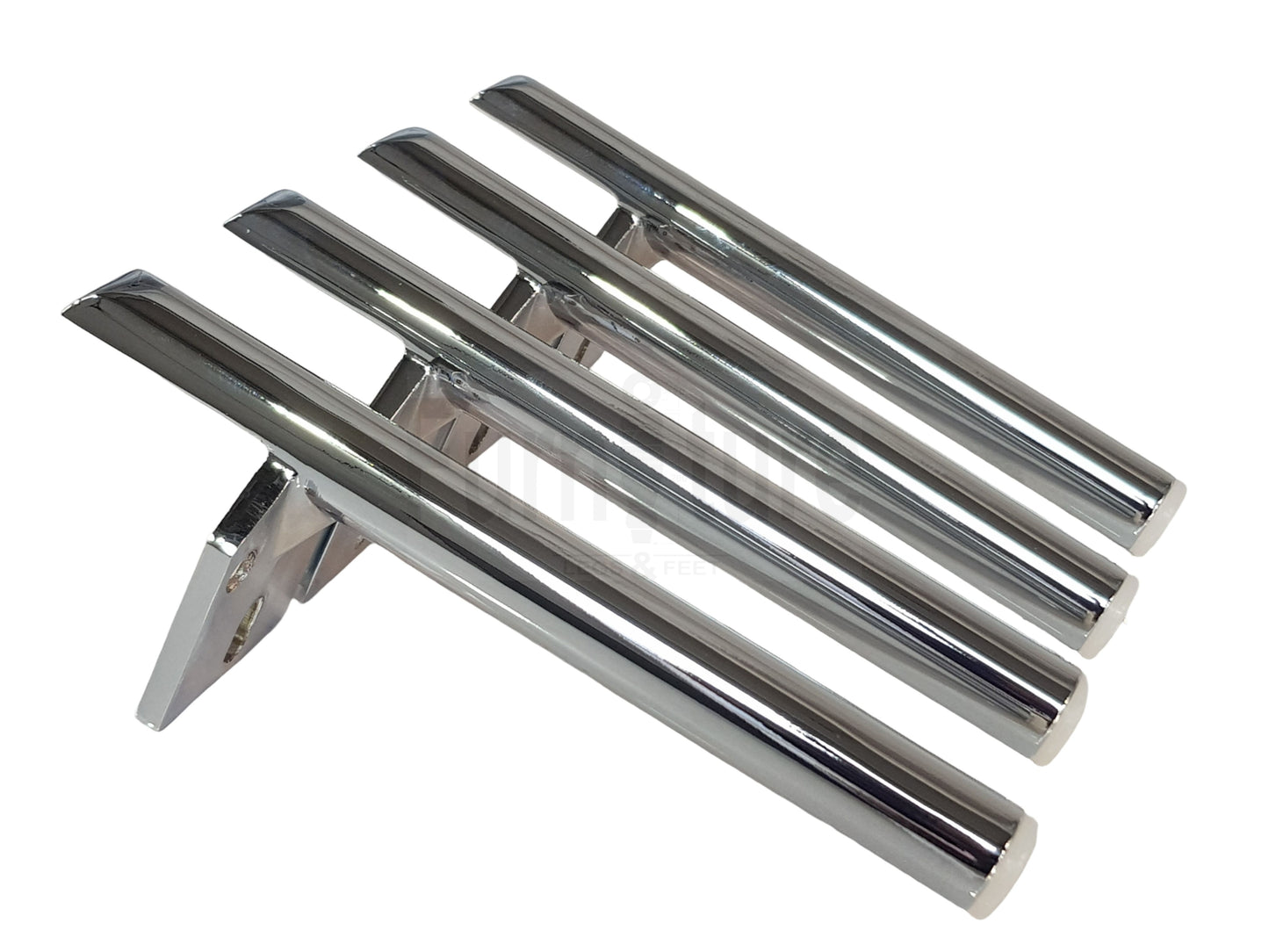 4 Chrome Furniture Settee Legs Cabinet Sofa Metal Feet 170mm High Chair Beds