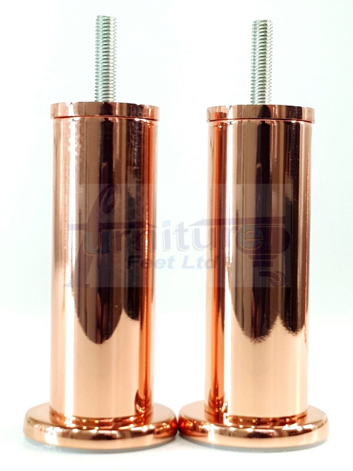 4 Rose Gold Furniture Feet Metal Copper Legs 125mm High Sofa Chair Beds Cabinets