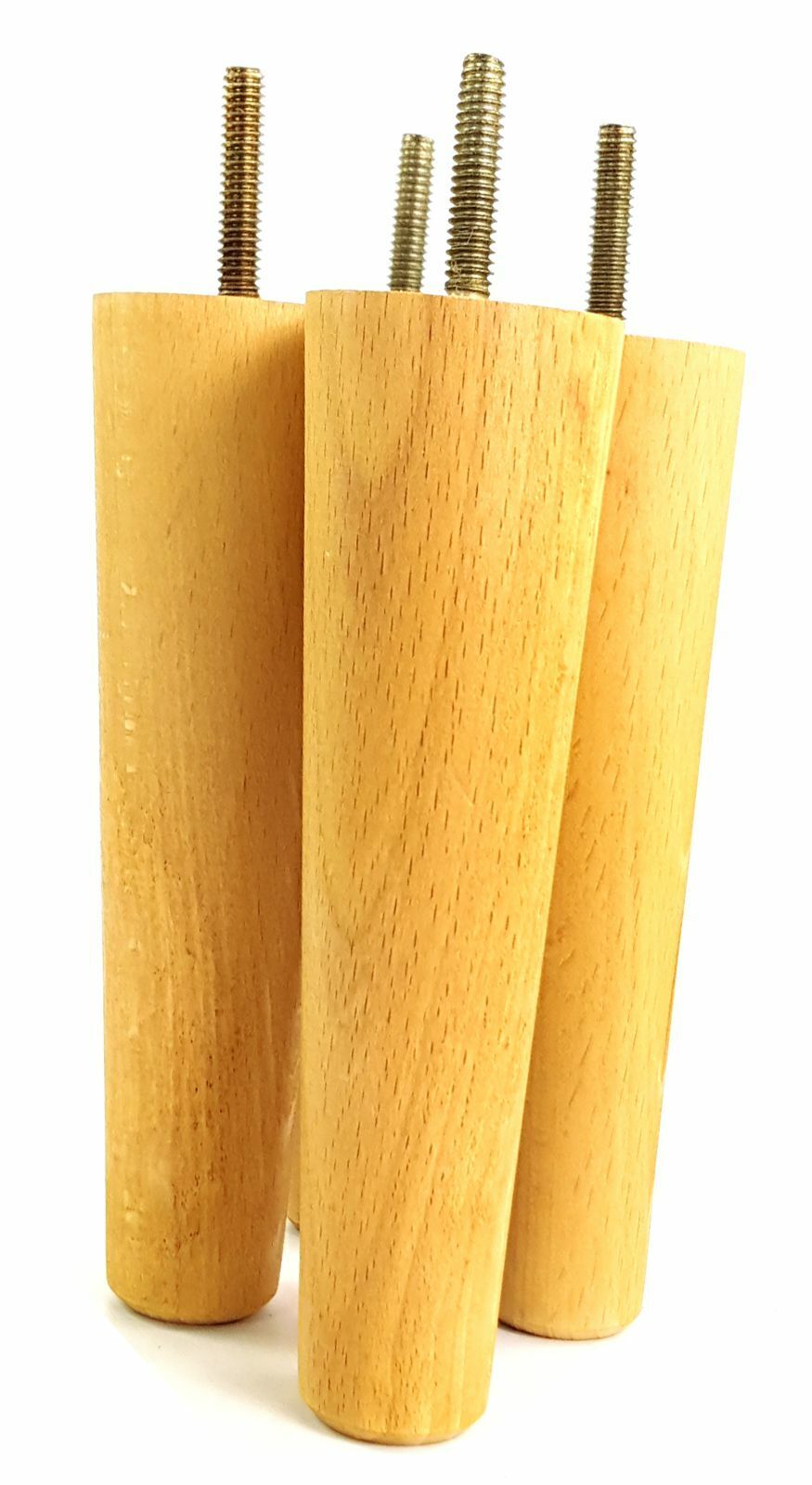 4 Retro Turned Wood Replacement Furniture Chair Legs M8 Footstool Settee Sofa Feet 200mm High