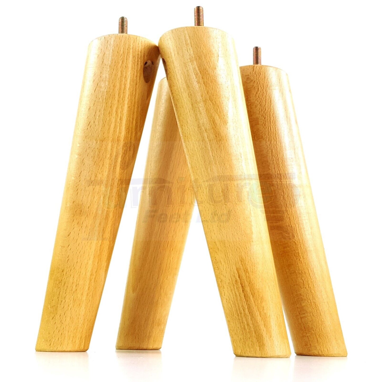4x Wood Replacement Angled Furniture Chair Legs M8 Settee Sofa Feet 240mm High