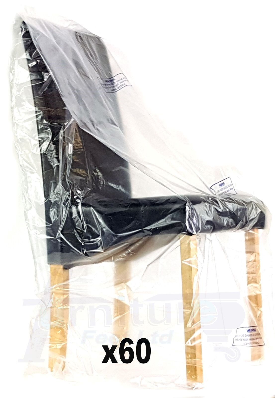 Sofa Furniture Dining Office Chair Footstool Dust Sheet Storage Bag Moving Removal Cover Strong Heavy Duty Plastic