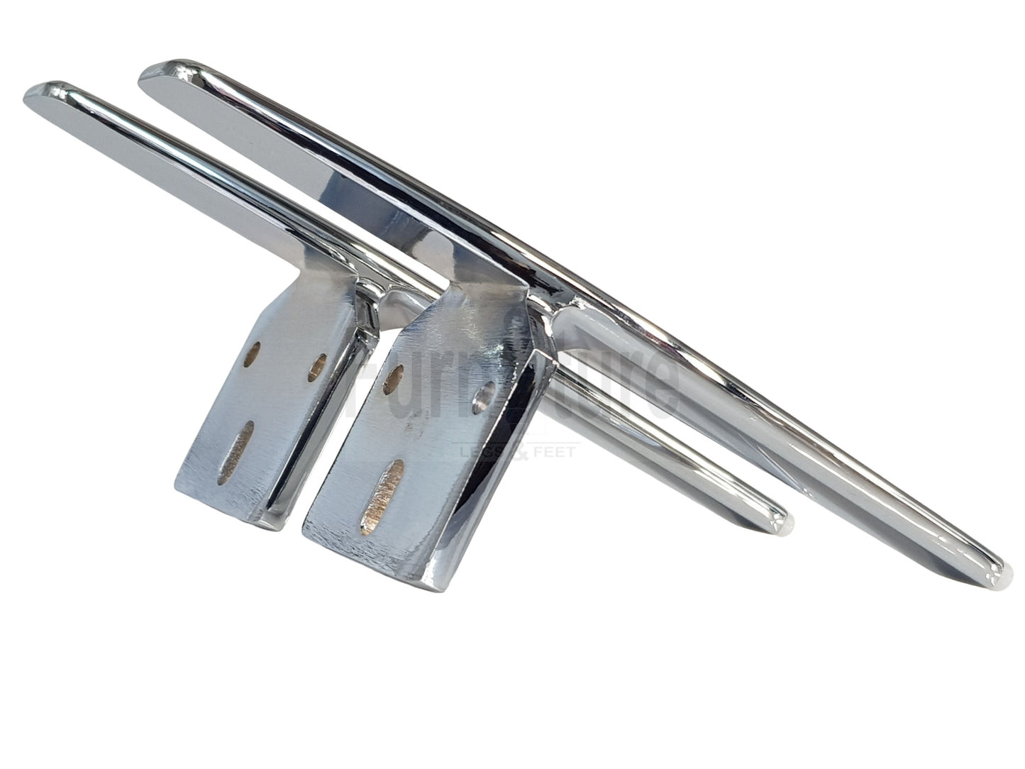 4 Chrome Furniture Settee Legs Cabinet Sofa Metal Feet 170mm High Chair Beds