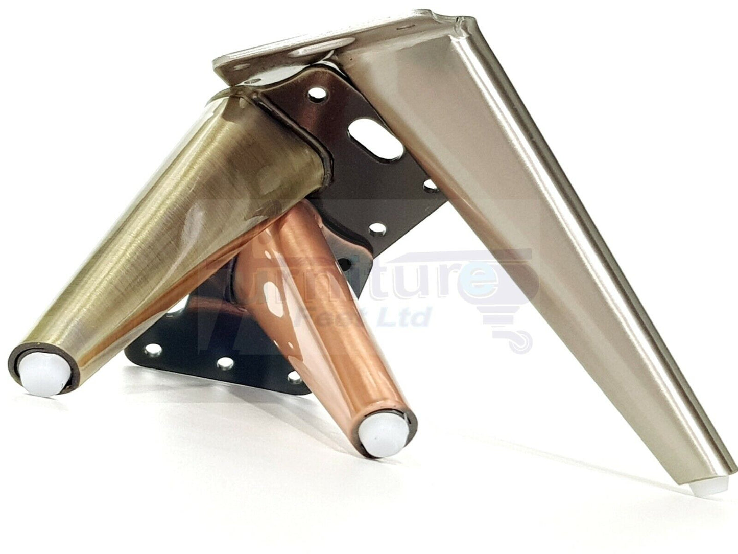 4 Metal Furniture Legs 155mm High Replacement Feet Sofas Chair Cabinet Bed Stool