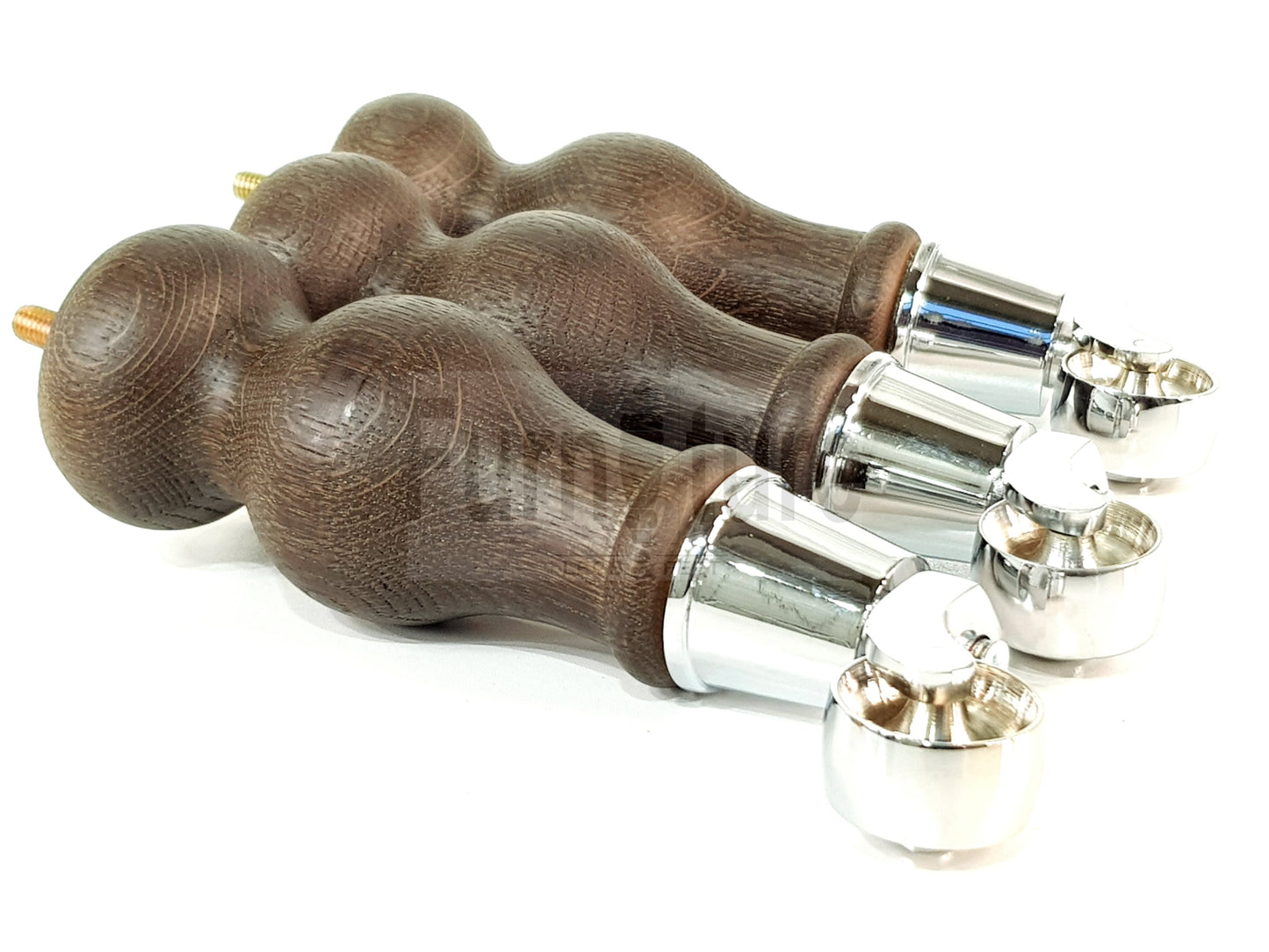 4x Solid Oak Wood Furniture Castor Legs Sofa Settee Chair Replacement Feet 195mm