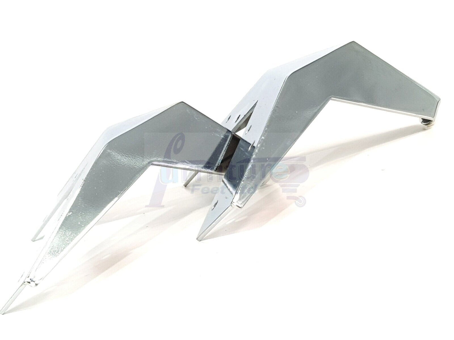 4 Silver Chrome Metal Legs 100mm High Replacement Feet Cabinet Sofa Chair Stool