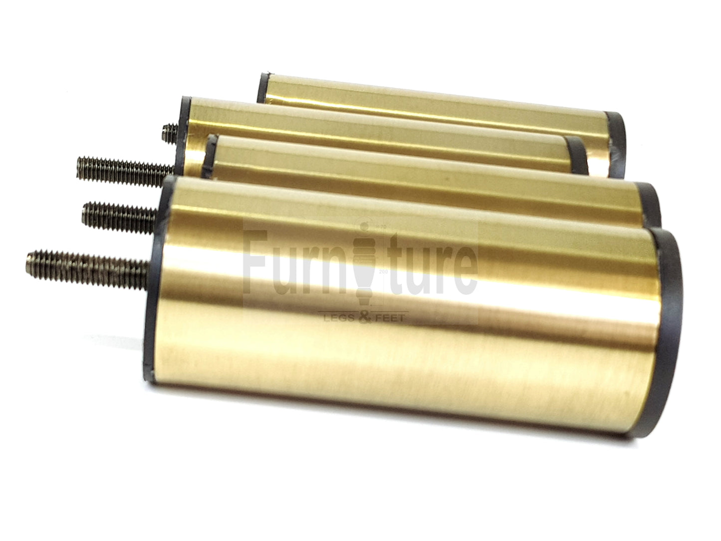 4x Metal Furniture Settee Legs Brass Feet 120mm High Sofa Chair Beds M8