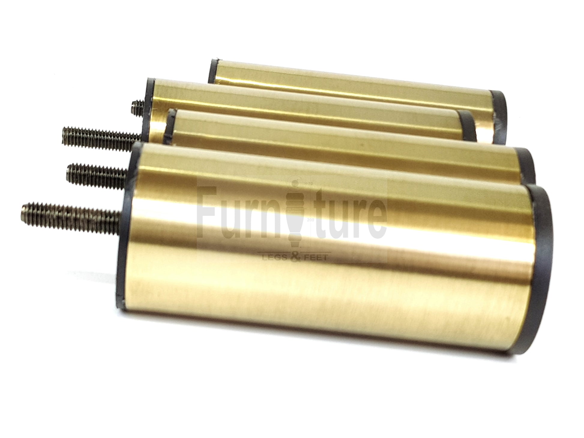 4x Metal Furniture Settee Legs Brass Feet 120mm High Sofa Chair Beds M8
