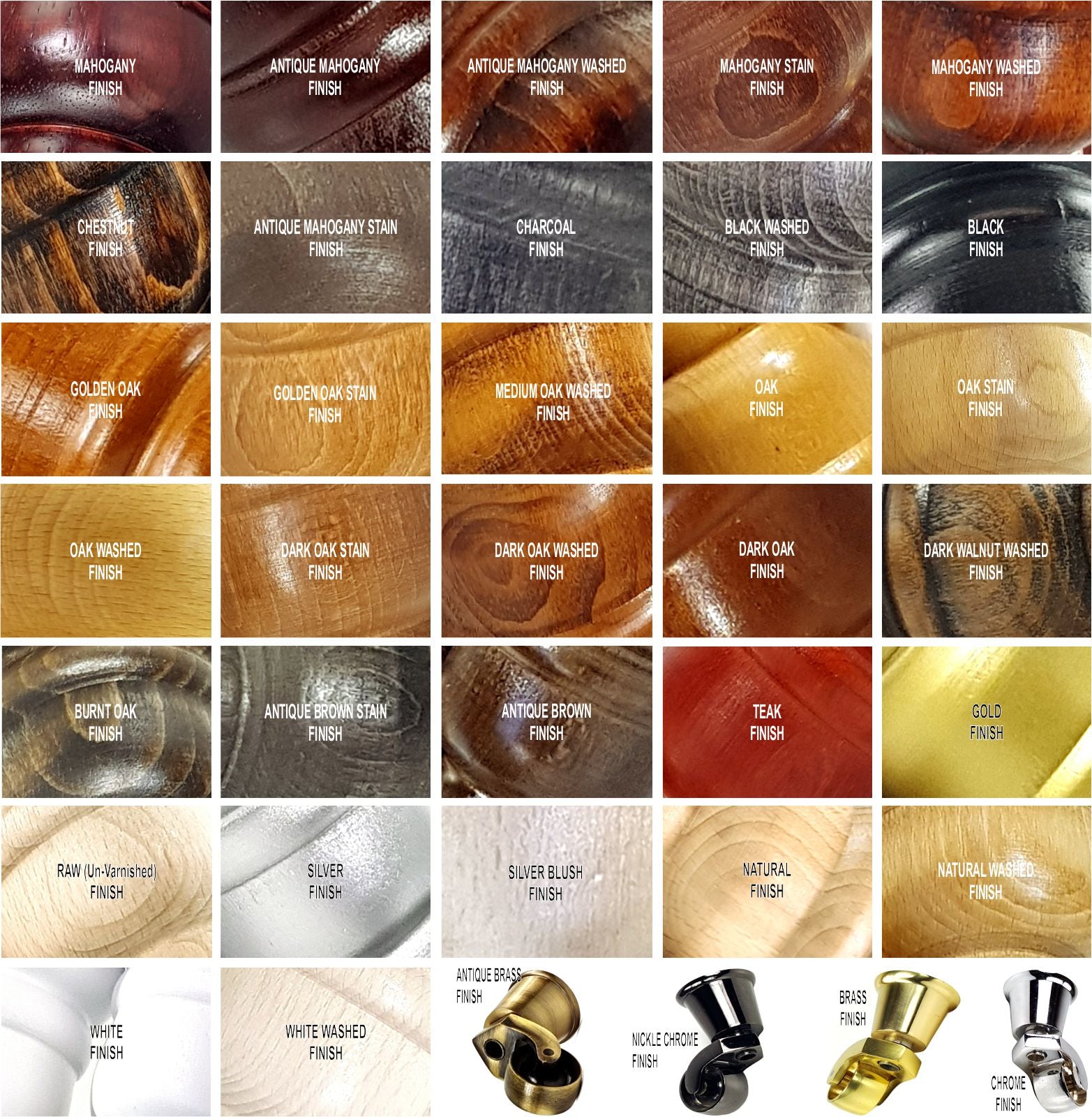 4x Turned Wood Furniture Feet With Brass Castors M8 Chair Sofa Settee Legs 140mm