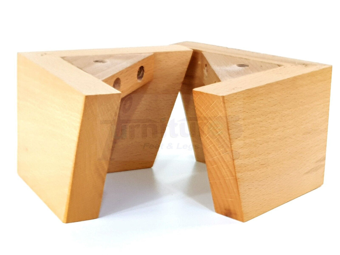 4 Solid Wood Furniture Legs Replacement Corner Feet 95mm High Multi Colours Chairs Stools Sofa Beds Settee & Cabinets Fix With Screws