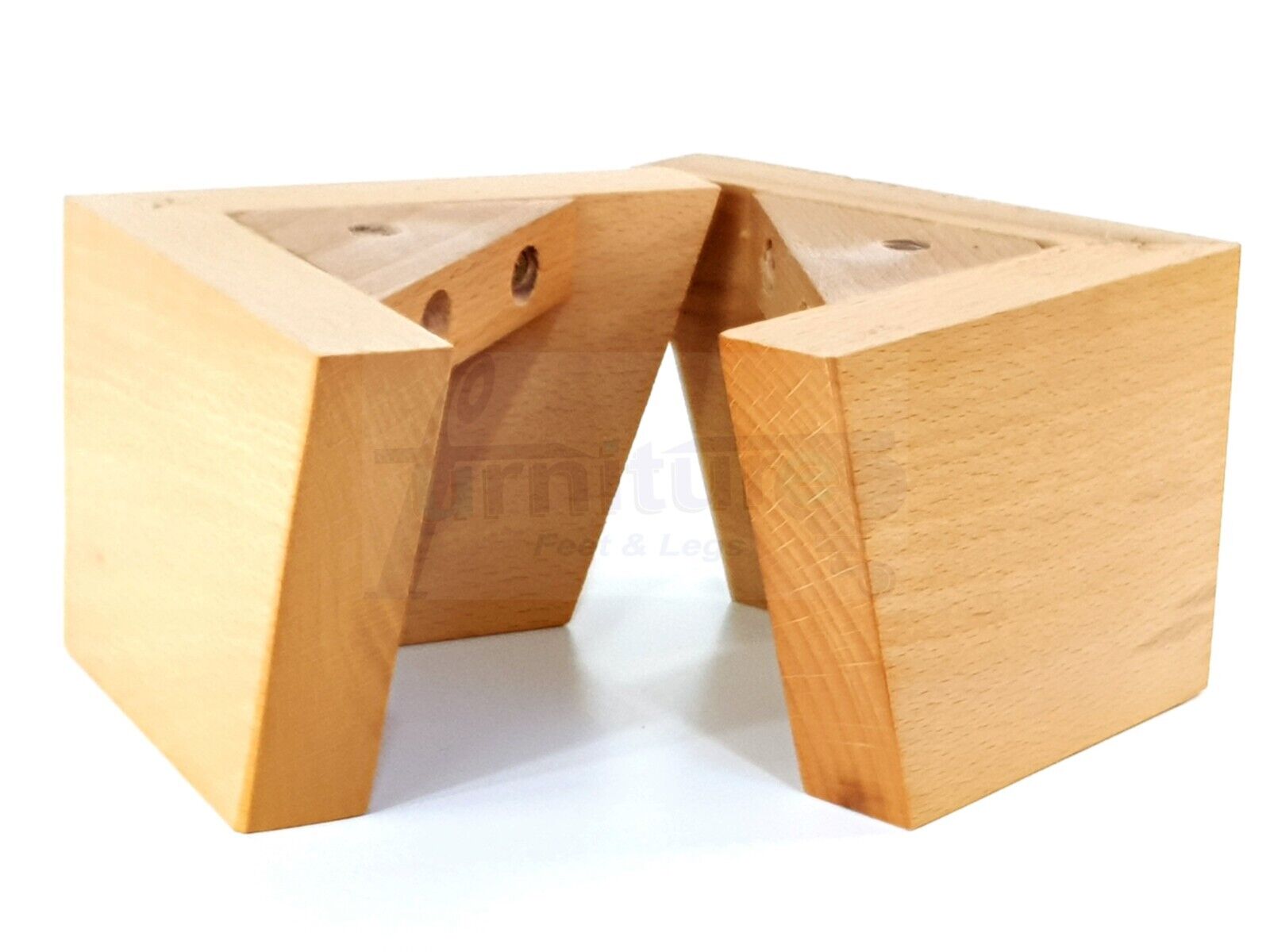 4 Solid Wood Furniture Legs Replacement Corner Feet 95mm High Multi Colours Chairs Stools Sofa Beds Settee & Cabinets Fix With Screws