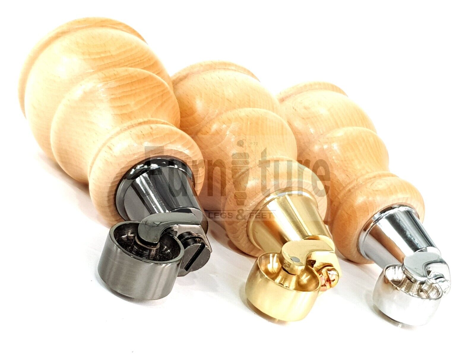 4 Turned Wood Feet Natural Castor Legs Chair Furniture Stools Sofa Chairs M8 160mm 6 Inch High