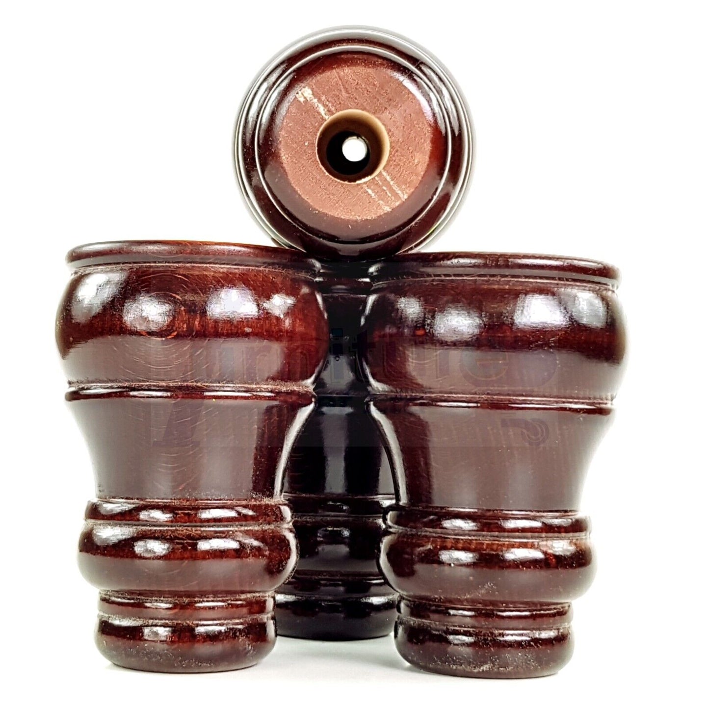 4x Replacement Turned Furniture Sofa Leg Chair Settee Feet 125mm High (Self-Fix)