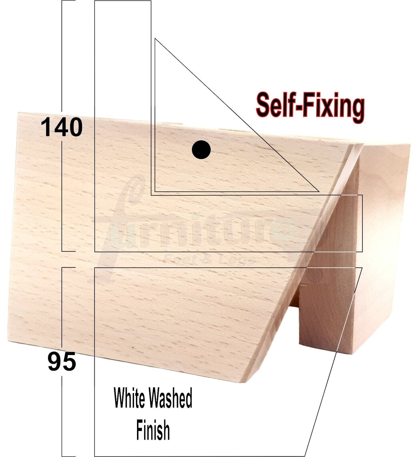 4 Solid Wood Furniture Legs Replacement Corner Feet 95mm High Multi Colours Chairs Stools Sofa Beds Settee & Cabinets Fix With Screws