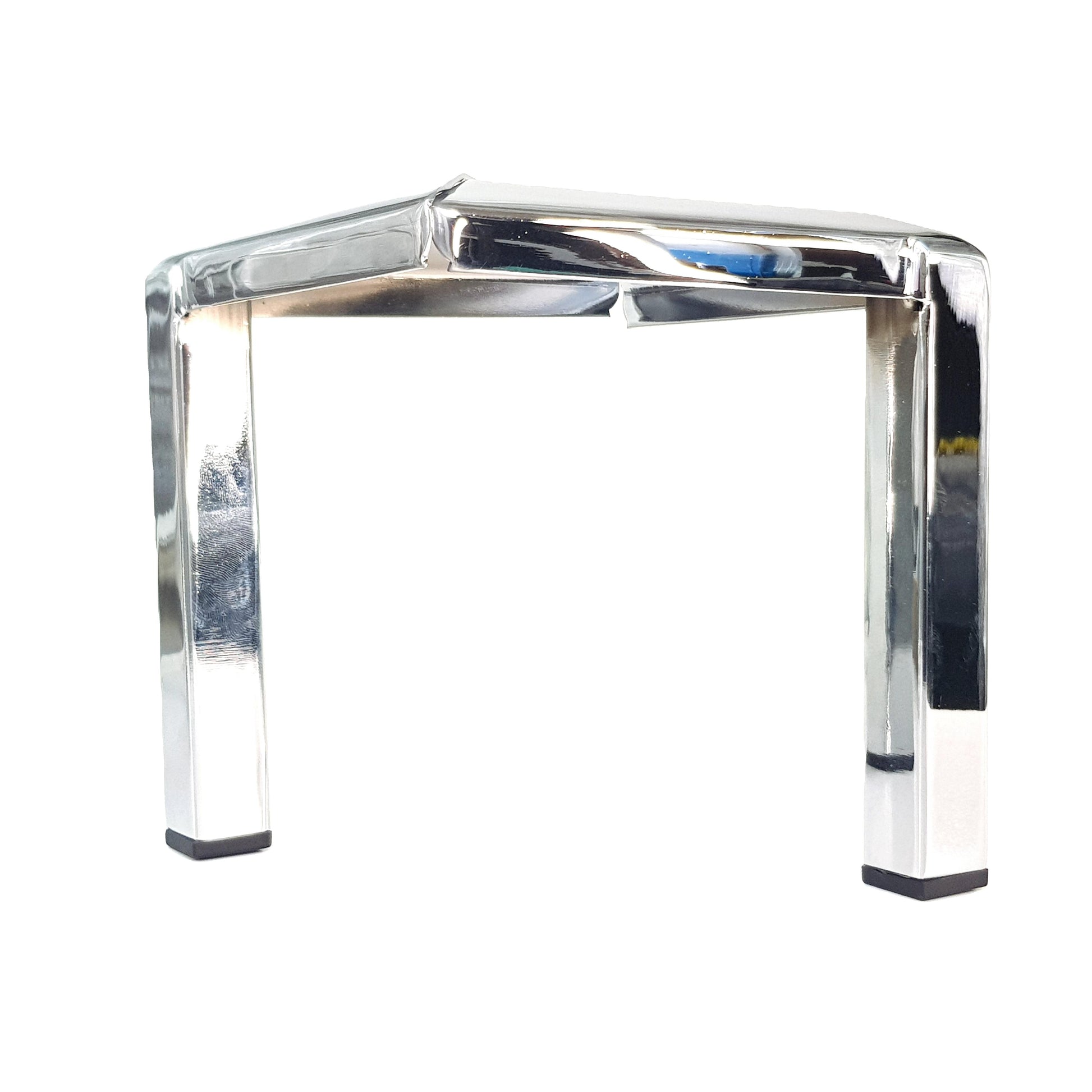 4 Metal Legs Chrome Corner Feet 180mm High Easily Fix With Screws