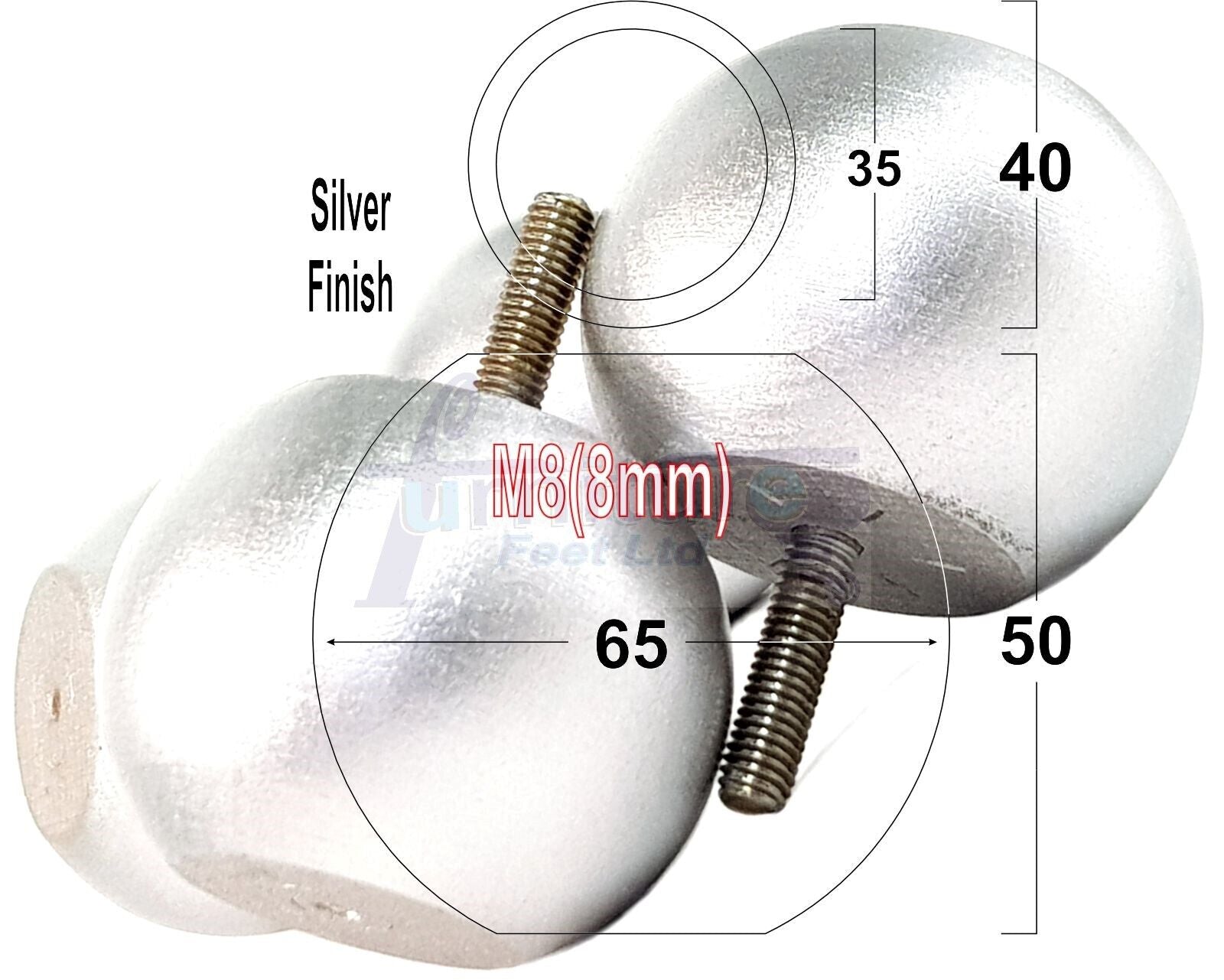 4 Solid Round Wood Turned Furniture Legs Replacement Bun Feet 2 Inches 50mm High Chairs Sofa Beds Settee M8 