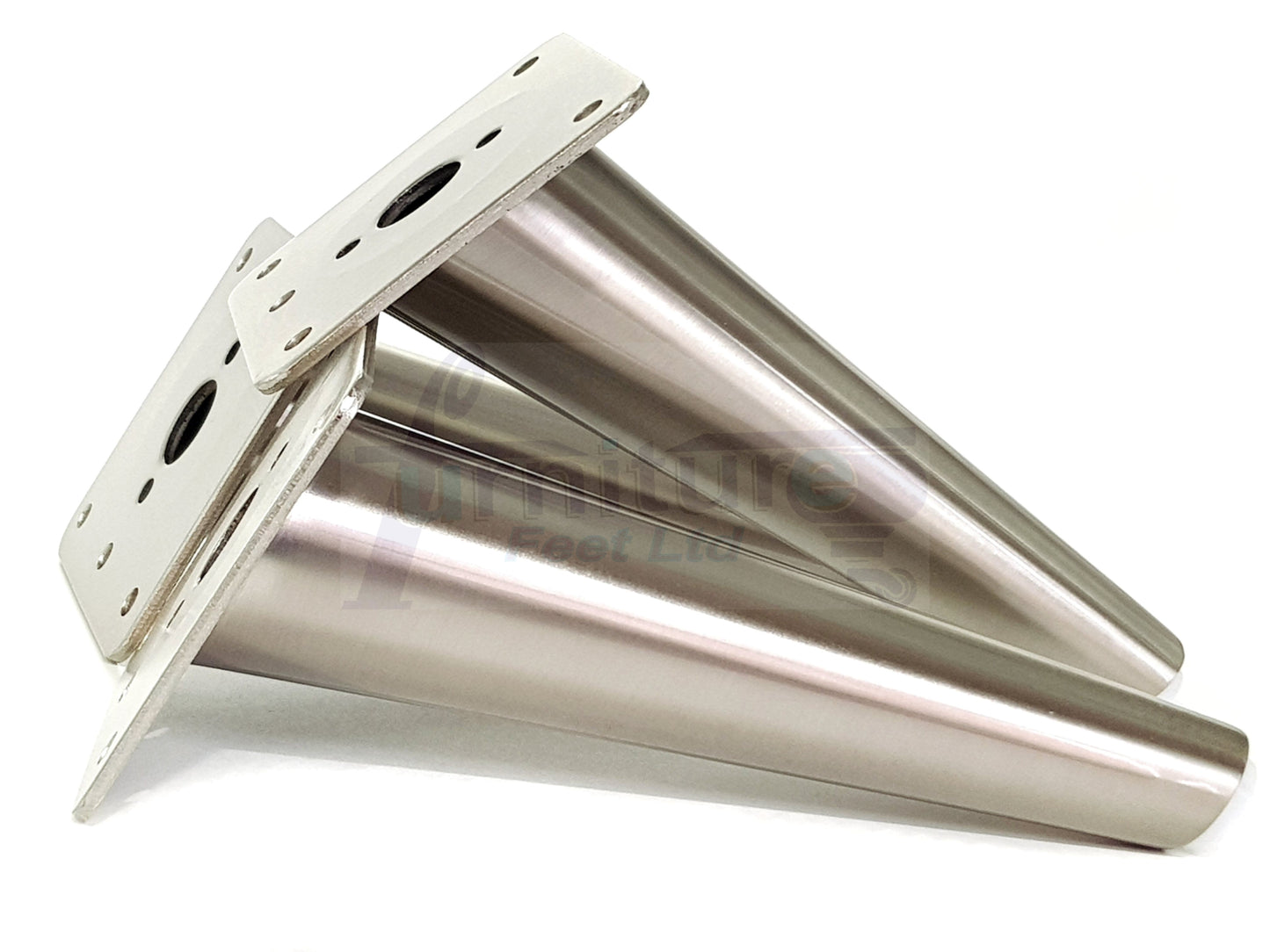 4x Metal Chrome Furniture Legs 180mm High Angled Feet Sofa Chair Cabinets Beds