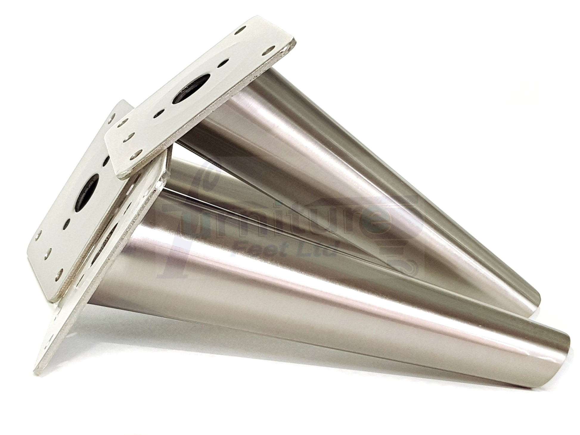 4x Metal Chrome Furniture Legs 180mm High Angled Feet Sofa Chair Cabinets Beds