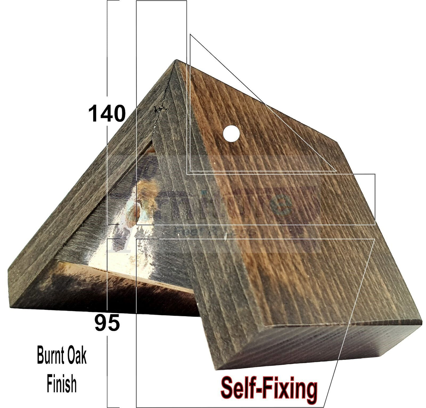 4 Solid Wood Furniture Legs Replacement Corner Feet 95mm High Multi Colours Chairs Stools Sofa Beds Settee & Cabinets Fix With Screws