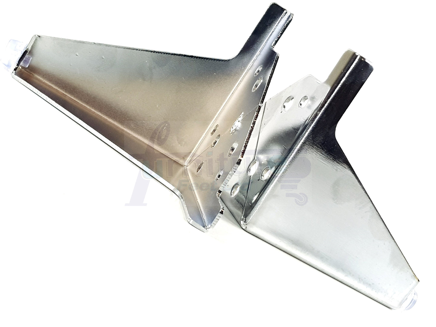 4 Chrome Metal Furniture Legs 100mm High Feet Sofa Chair Cabinets Beds Stools