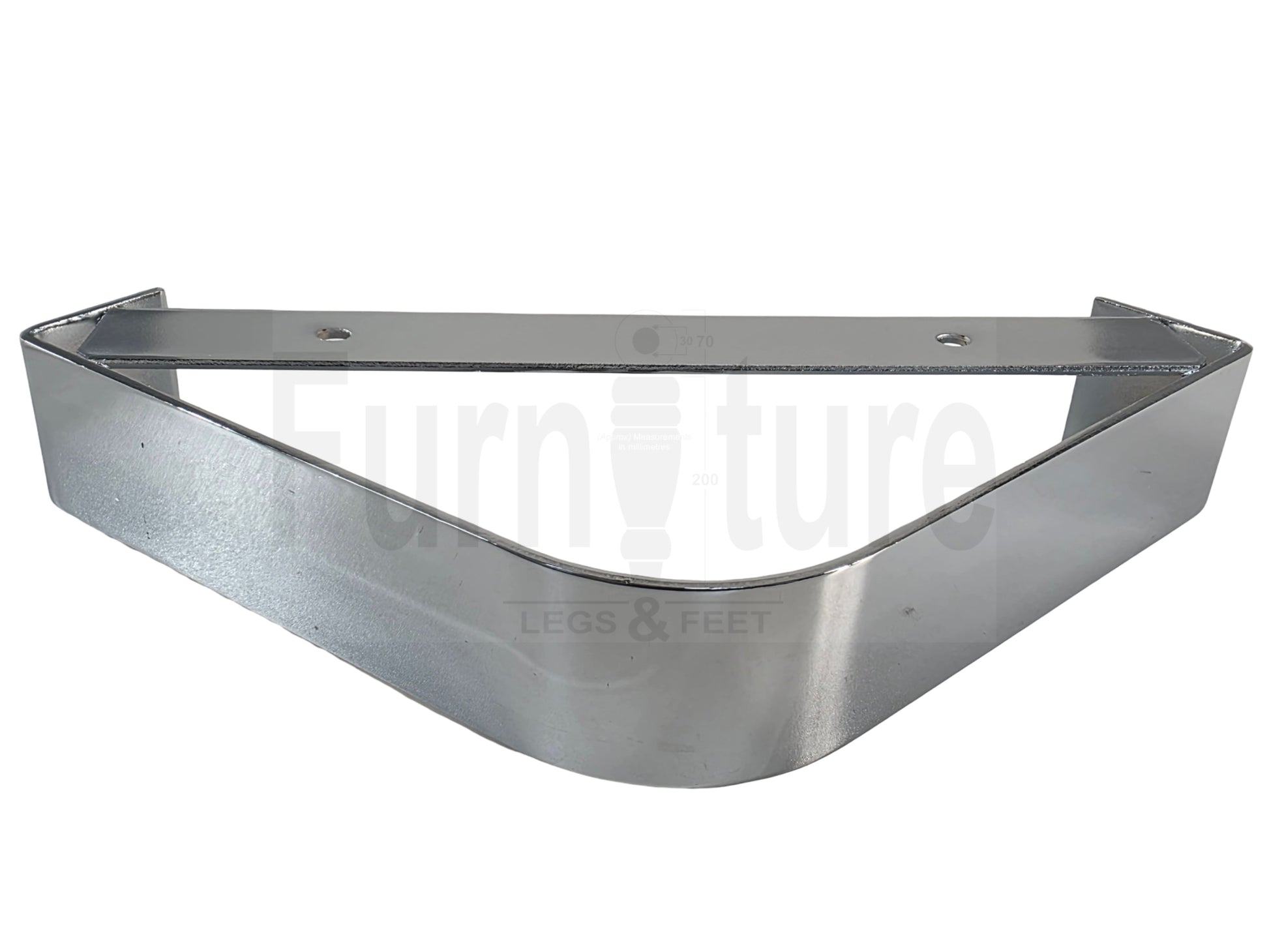 4 Metal Corner Legs Silver Replacement Furniture Feet Chrome Finish 50mm High 