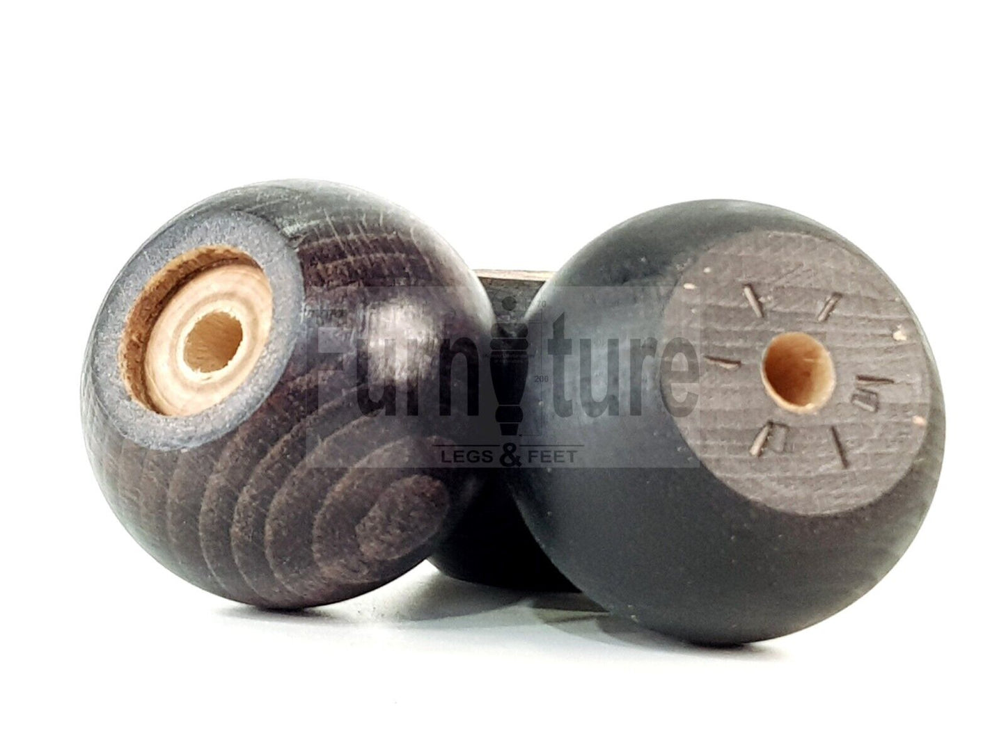 4 Solid Round Wood Turned Furniture Legs Replacement Bun Feet 2 Inches 50mm High Chairs Sofa Beds Settee 