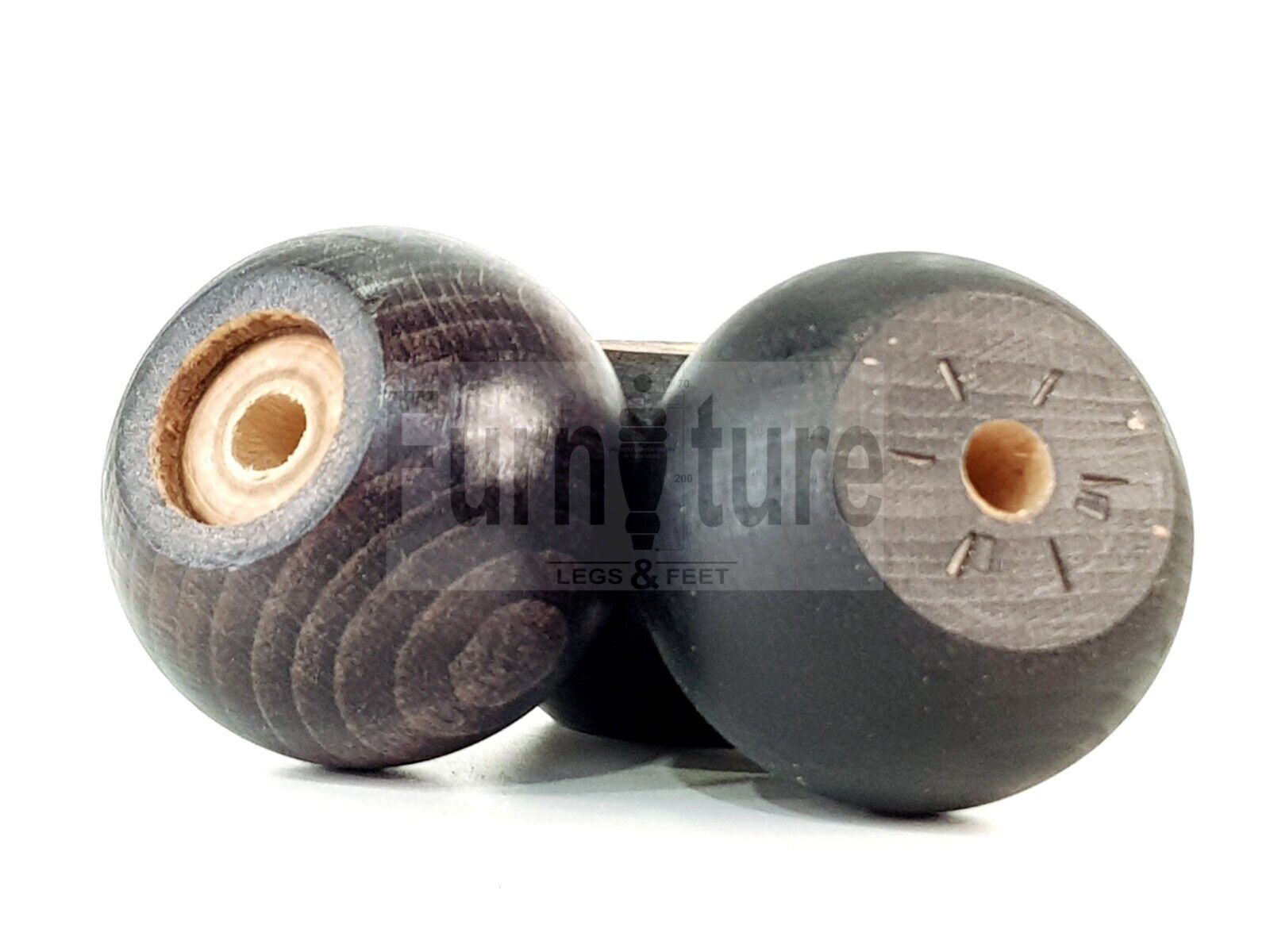 4 Solid Round Wood Turned Furniture Legs Replacement Bun Feet 2 Inches 50mm High Chairs Sofa Beds Settee 