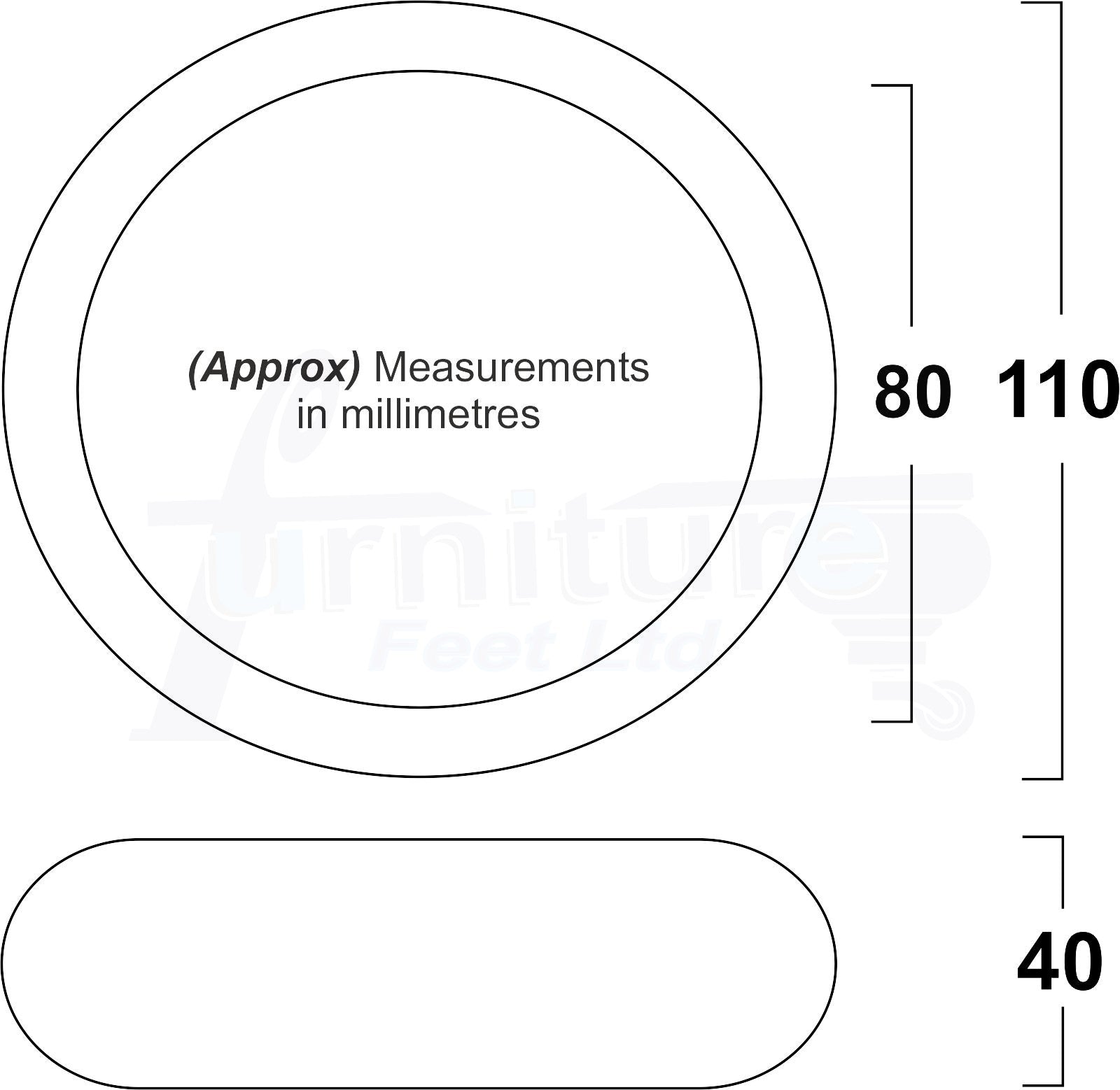 Set Of 4 Turned Wood Furniture Legs Chair Sofa Bed Replacement Bun Feet 40mm High M8 Thread
