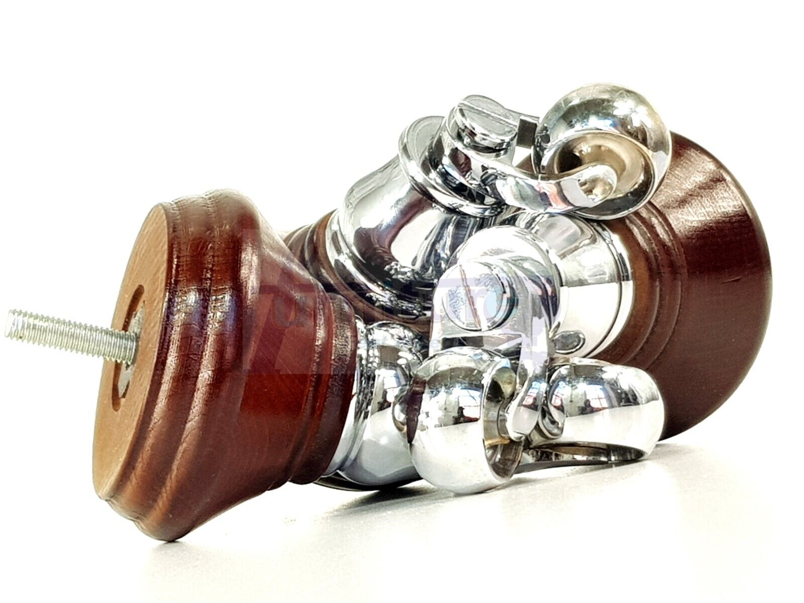 4x Antique Mahogany Wooden Furniture Sofa Legs M8 With Castors Replacment Chair Settee Feet 115mm - 125mm High