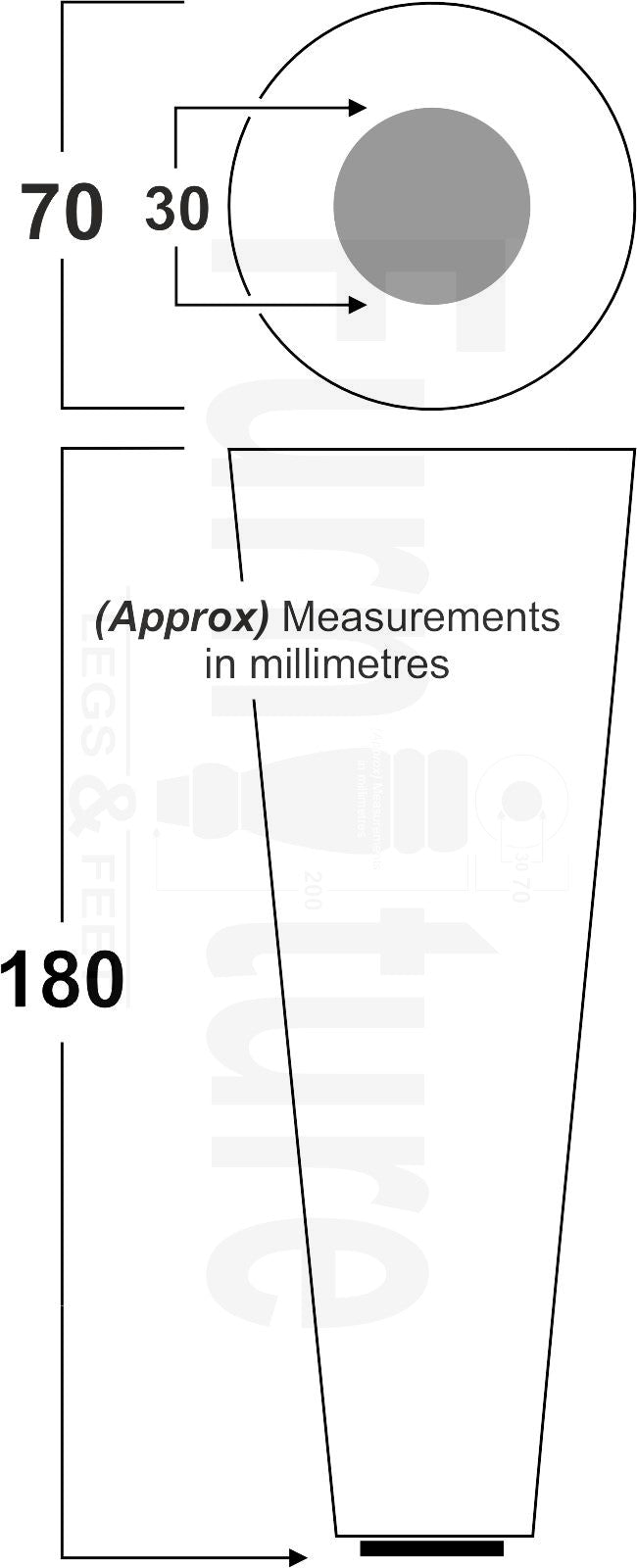 4x Metal Antique Brass Furniture Settee Legs Cabinet Sofa Feet 180mm High Chair Beds M8