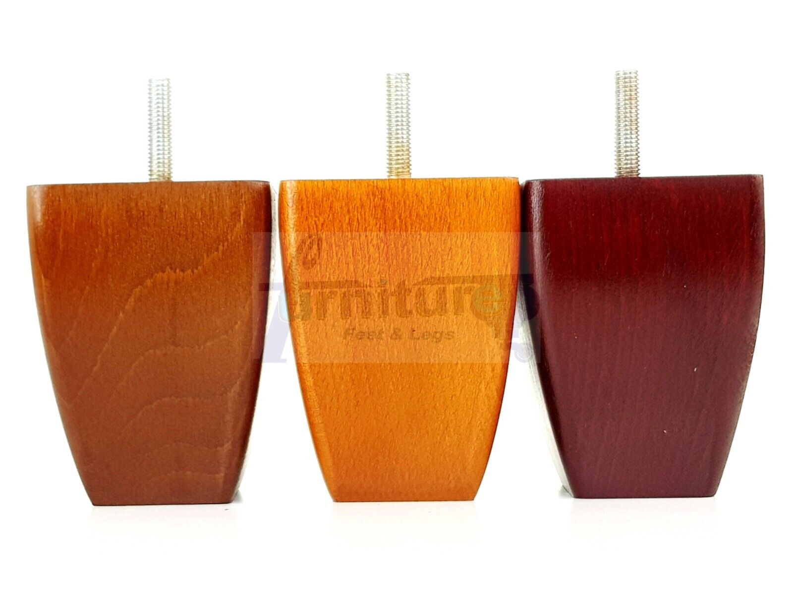 Set Of 4 Solid Wooden Block Furniture Feet Replacement Legs 90mm High M8(8mm)