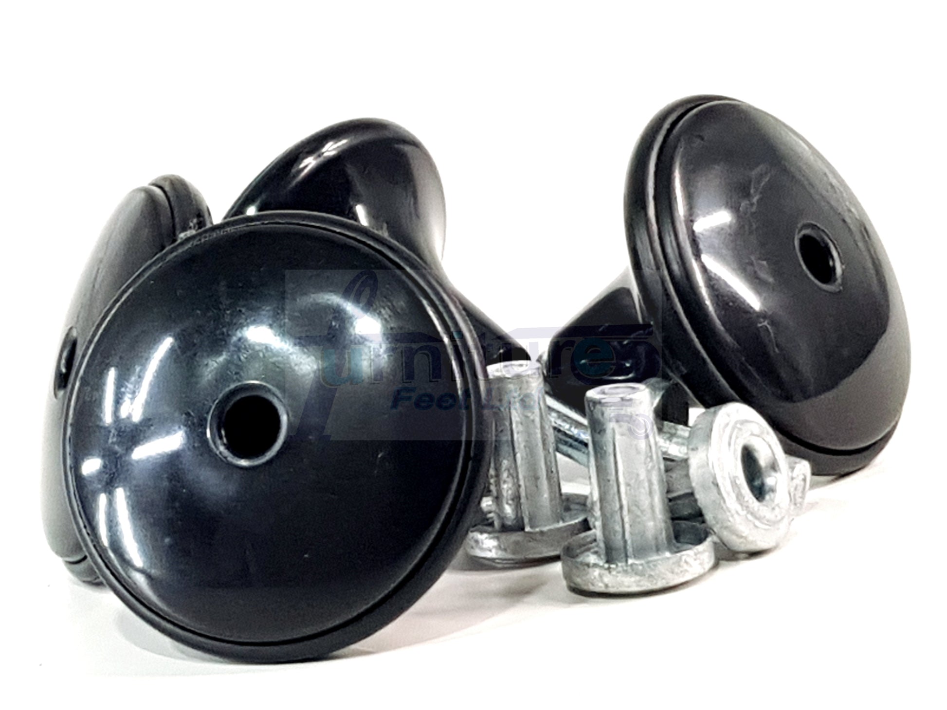 Strong Plastic High Quality Black Feet Leg Glides Castors & Inserts Glides For Divan Bed Sofa Settee Chair Heav Duty Mushroom Glides