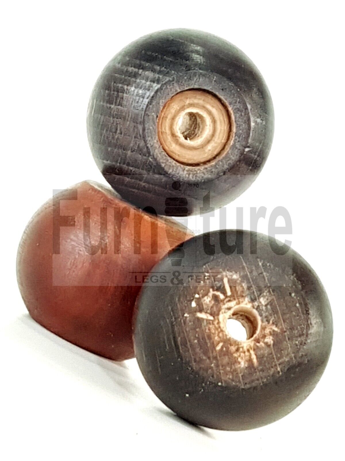 4 Solid Round Wood Turned Furniture Legs Replacement Bun Feet 2 Inches 50mm High Chairs Sofa Beds Settee 