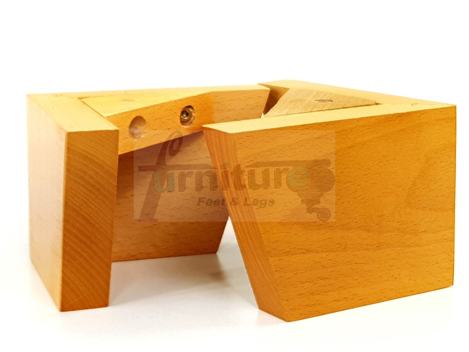 4 Solid Wood Furniture Legs Replacement Corner Feet 95mm High Multi Colours Chairs Stools Sofa Beds Settee & Cabinets Fix With Screws
