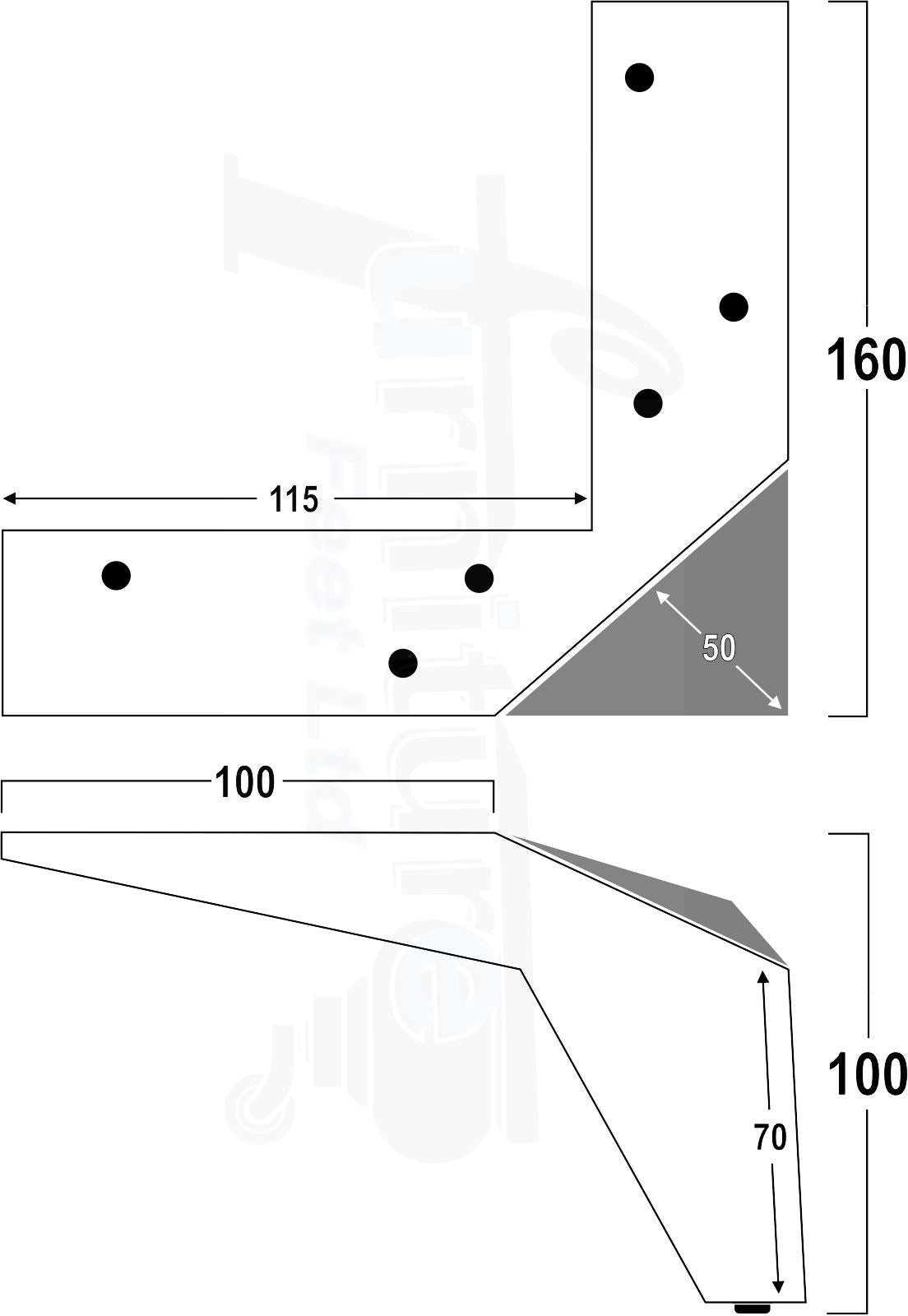 4 Silver Chrome Metal Legs 100mm High Replacement Feet Cabinet Sofa Chair Stool