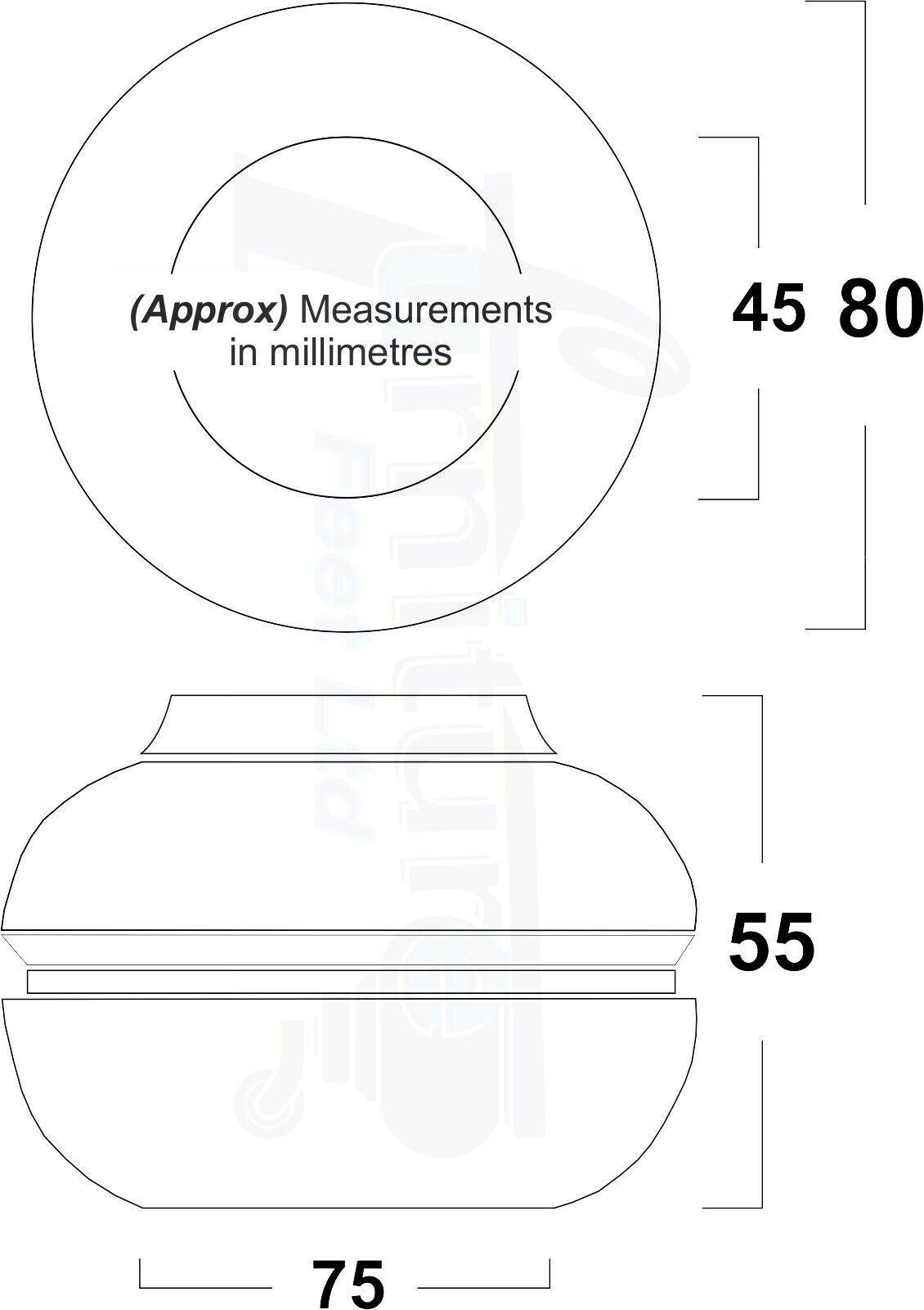 4 Wood Turned Replacement Furniture Legs Sofa, Chair, Settee Feet 55mm High M10 Thread