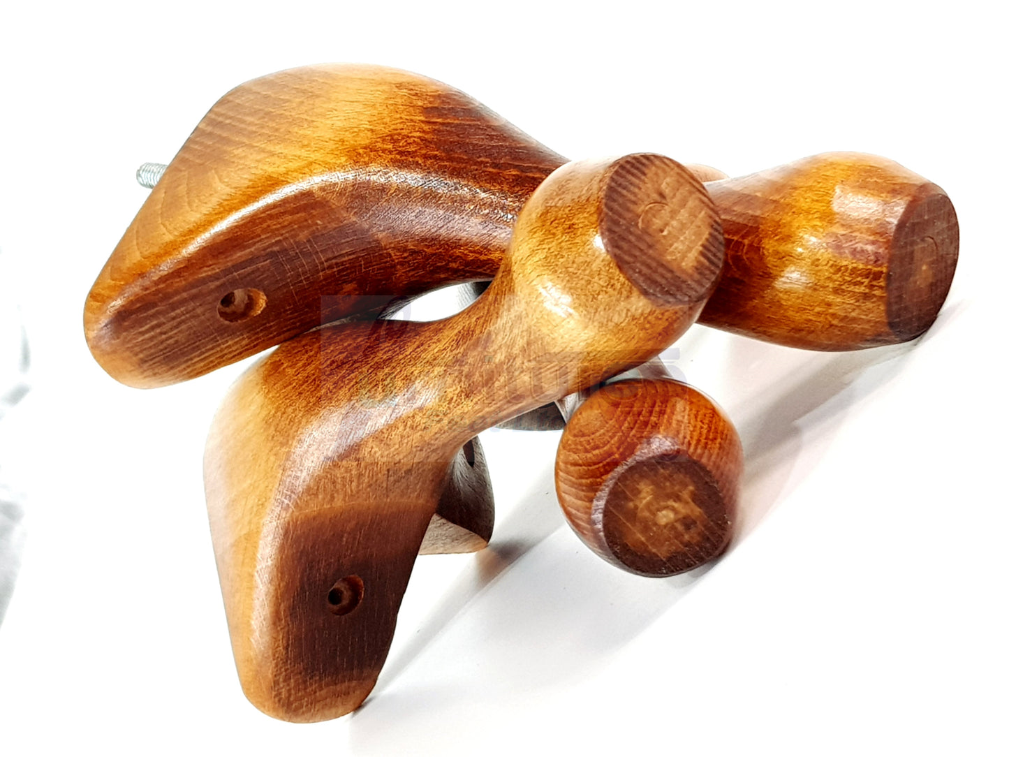 4x Solid Wood Furniture Legs 300mm High Queen Anne Replacement Feet 12 Inches M8 Georgian Style 