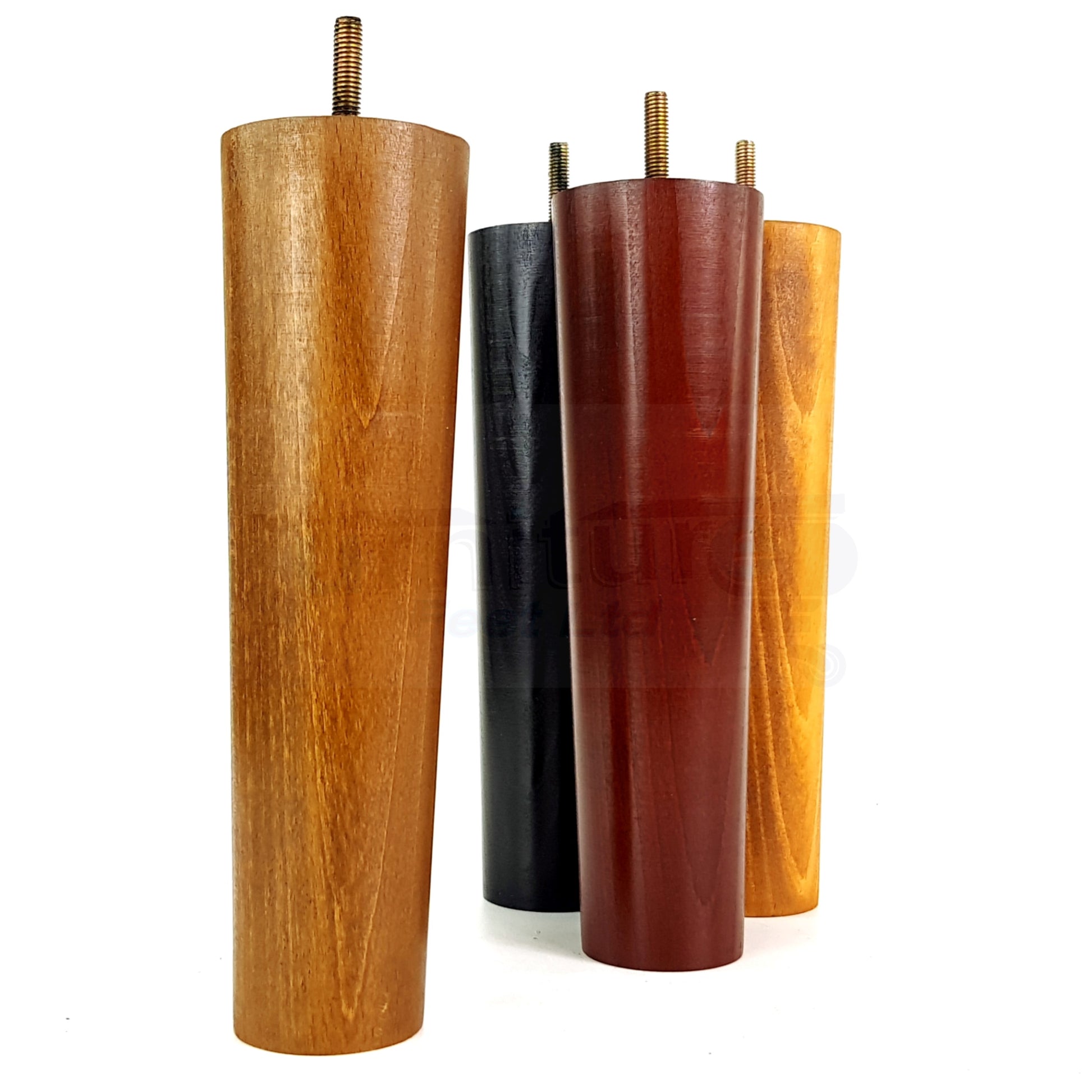 4 Solid Wood Turned Furniture Legs Replacement Feet 230mm High Chairs Sofa Bed Settee & Cabinets M10