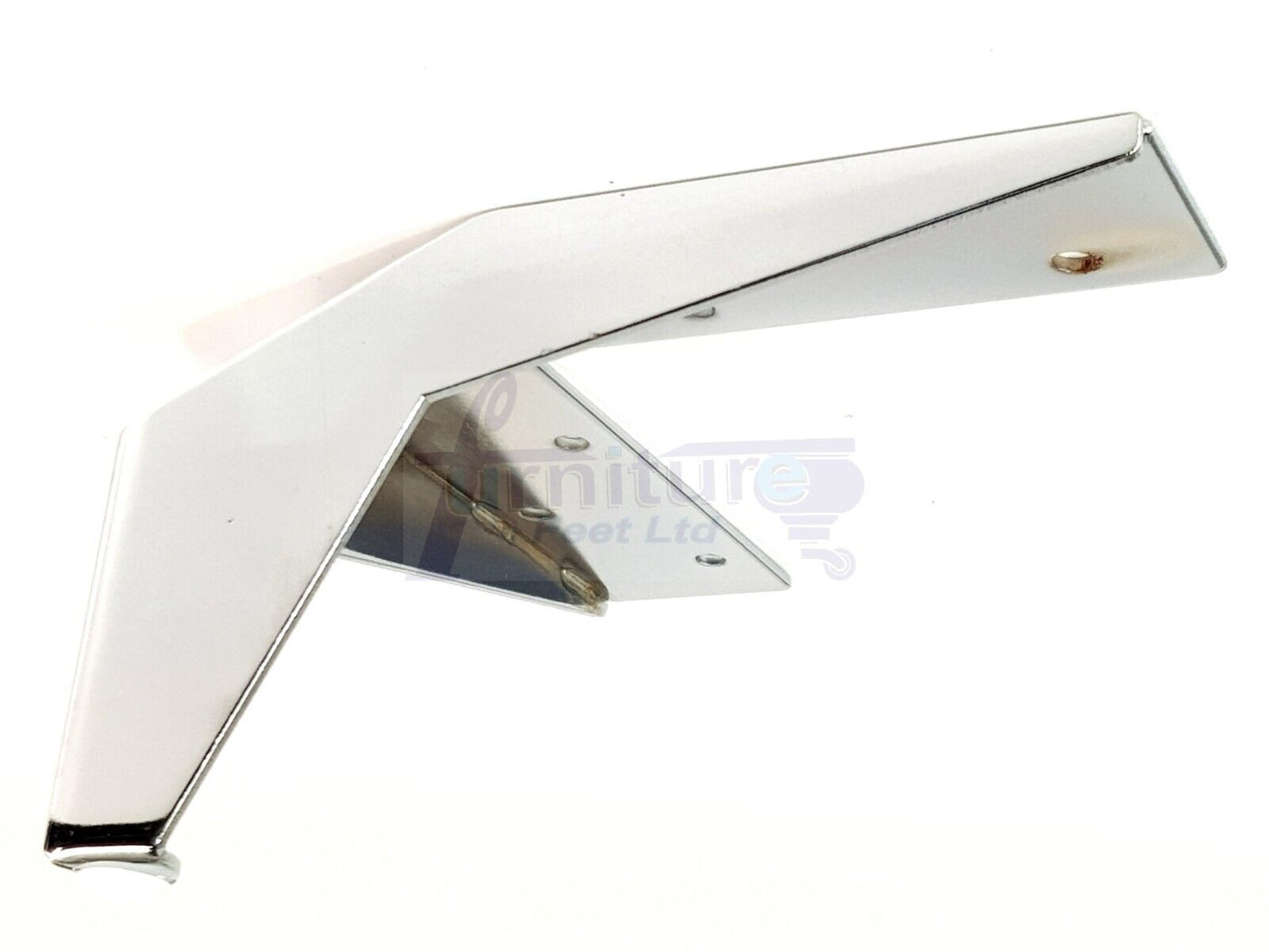 4 Silver Chrome Metal Legs 100mm High Replacement Feet Cabinet Sofa Chair Stool