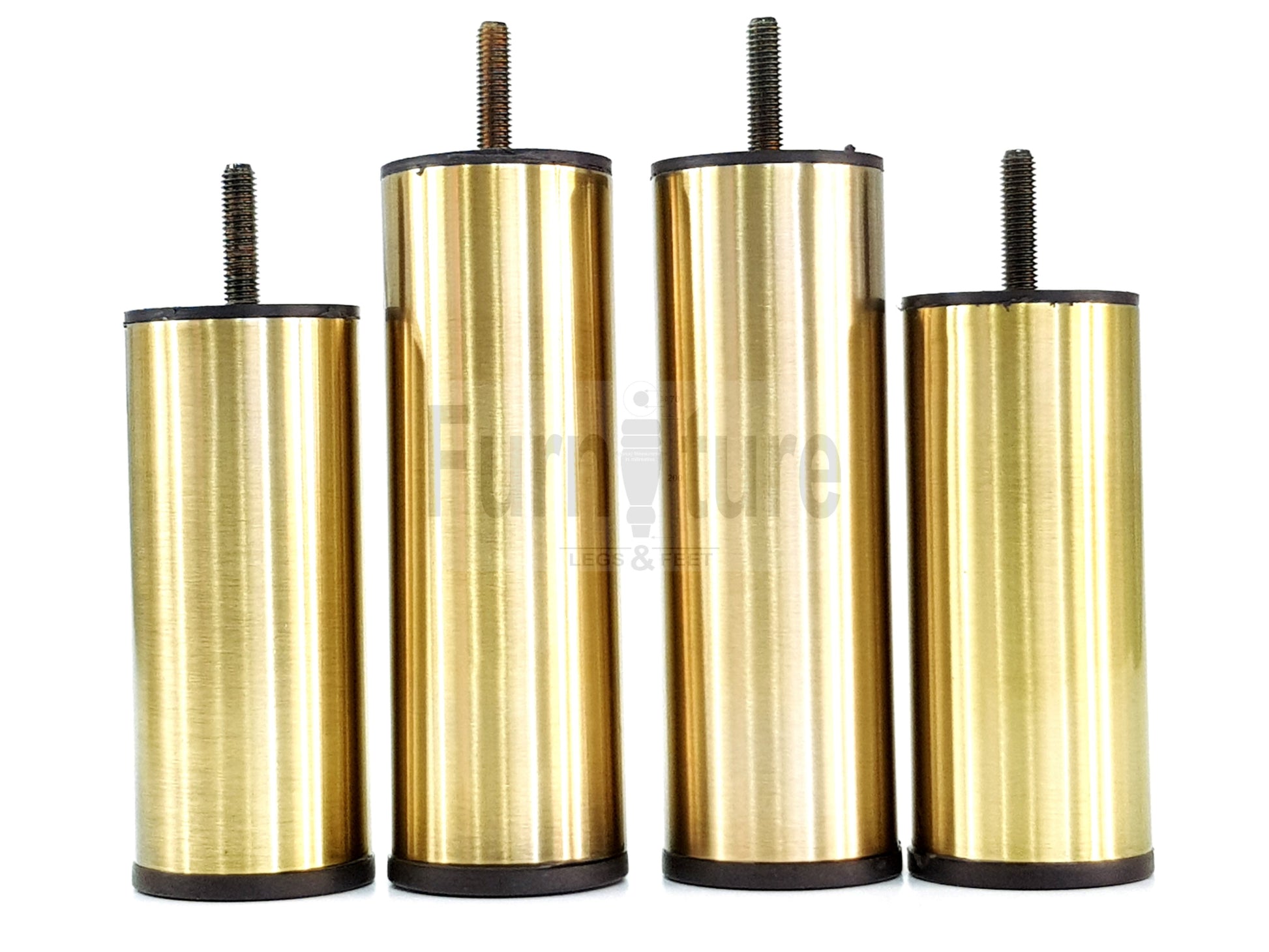 4x Metal Furniture Settee Legs Brass Feet 150mm High Sofa Chair Beds M8