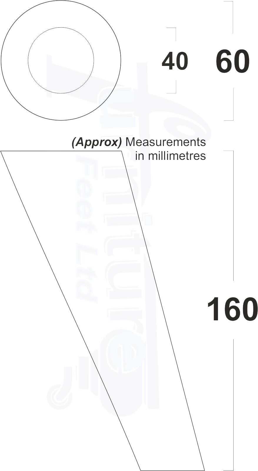 4 Solid Wood Turned Furniture Feet Replacement Mid Centry Angled Retro Legs 160mm High M8 Sofa Chairs Stools Cabinets Beds