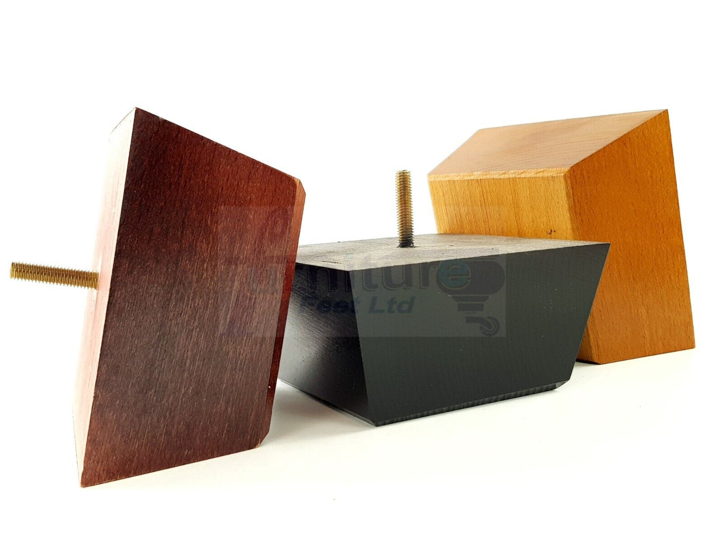 4x Square Wood Sofa Legs 60mm High Replacement Furniture Feet Chairs Cabinets M8