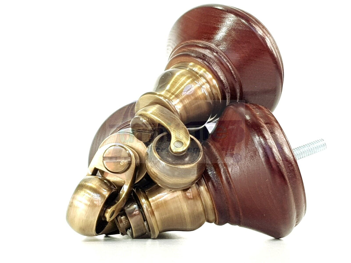 4x Antique Mahogany Wooden Furniture Sofa Legs M8 With Castors Replacment Chair Settee Feet 115mm - 125mm High