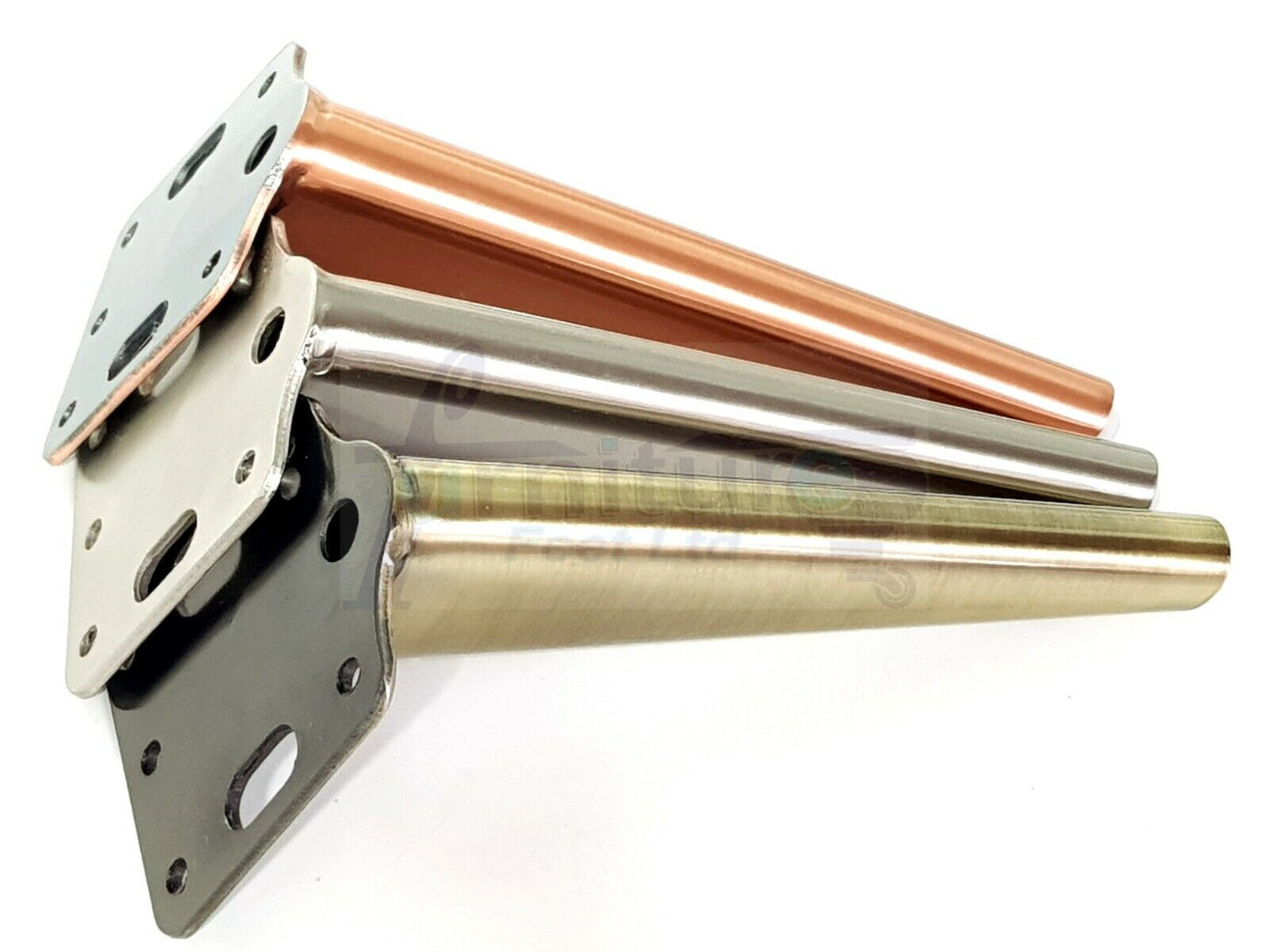 4 Metal Furniture Legs 155mm High Replacement Feet Sofas Chair Cabinet Bed Stool