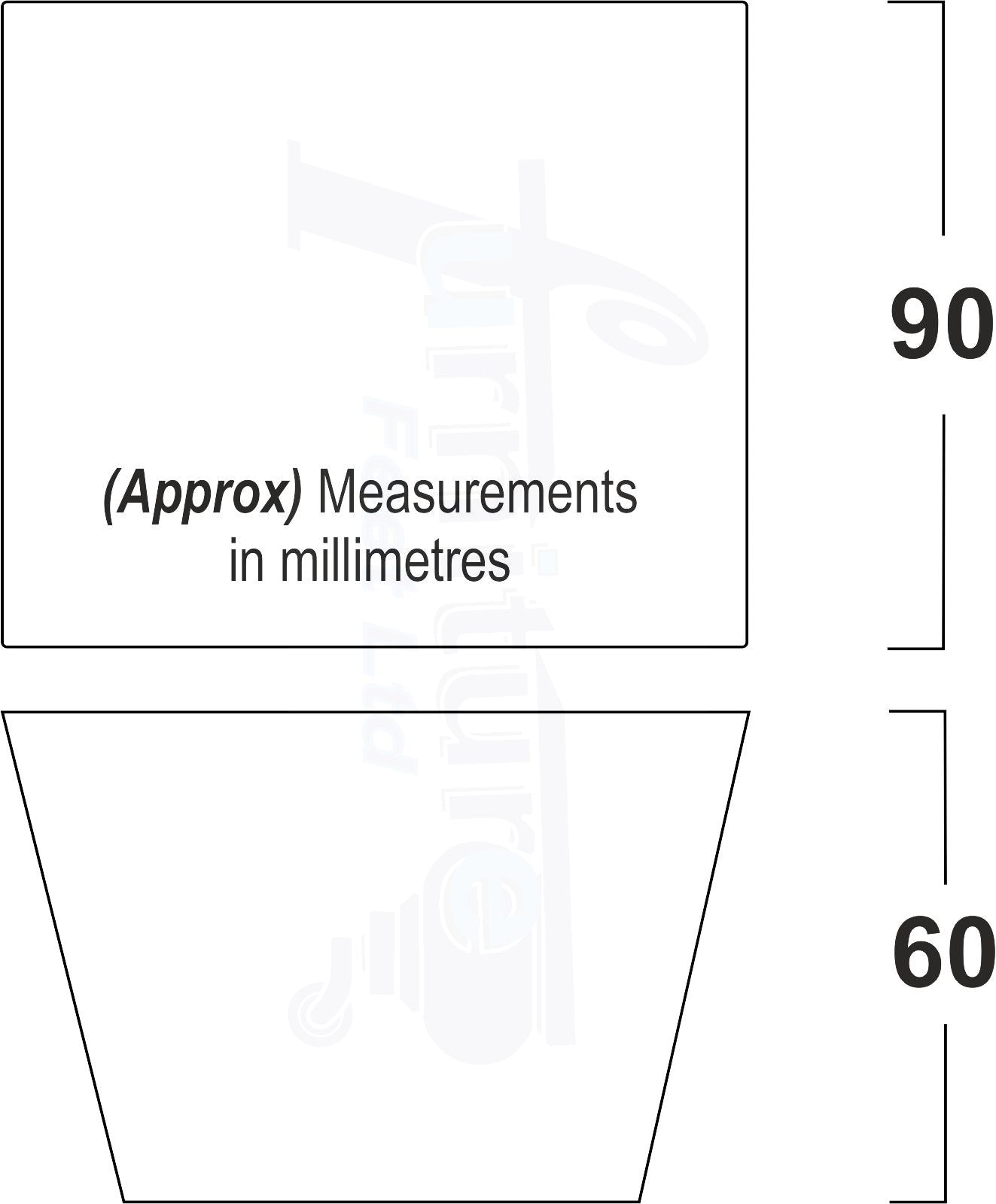 4x Square Wood Sofa Legs 60mm High Replacement Furniture Feet Chairs Cabinets M10 Thread